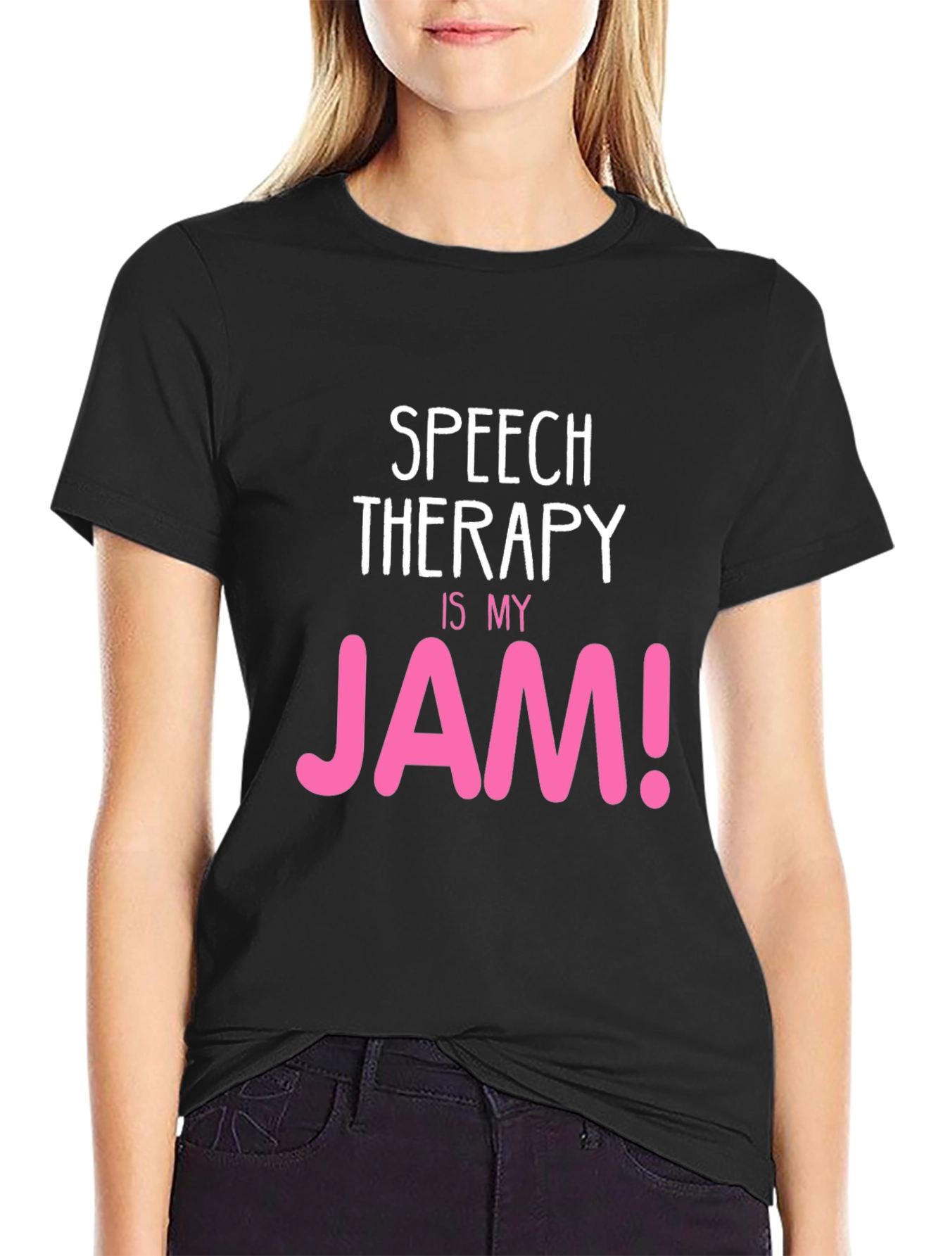 Black Speech Therapy JAM! T-Shirt view 2