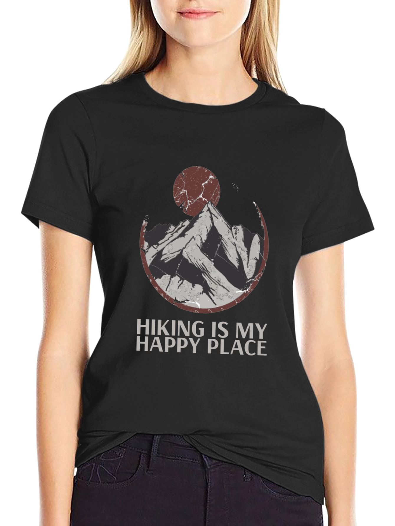 Black Hiking is My Happy Place Graphic Tee view 2