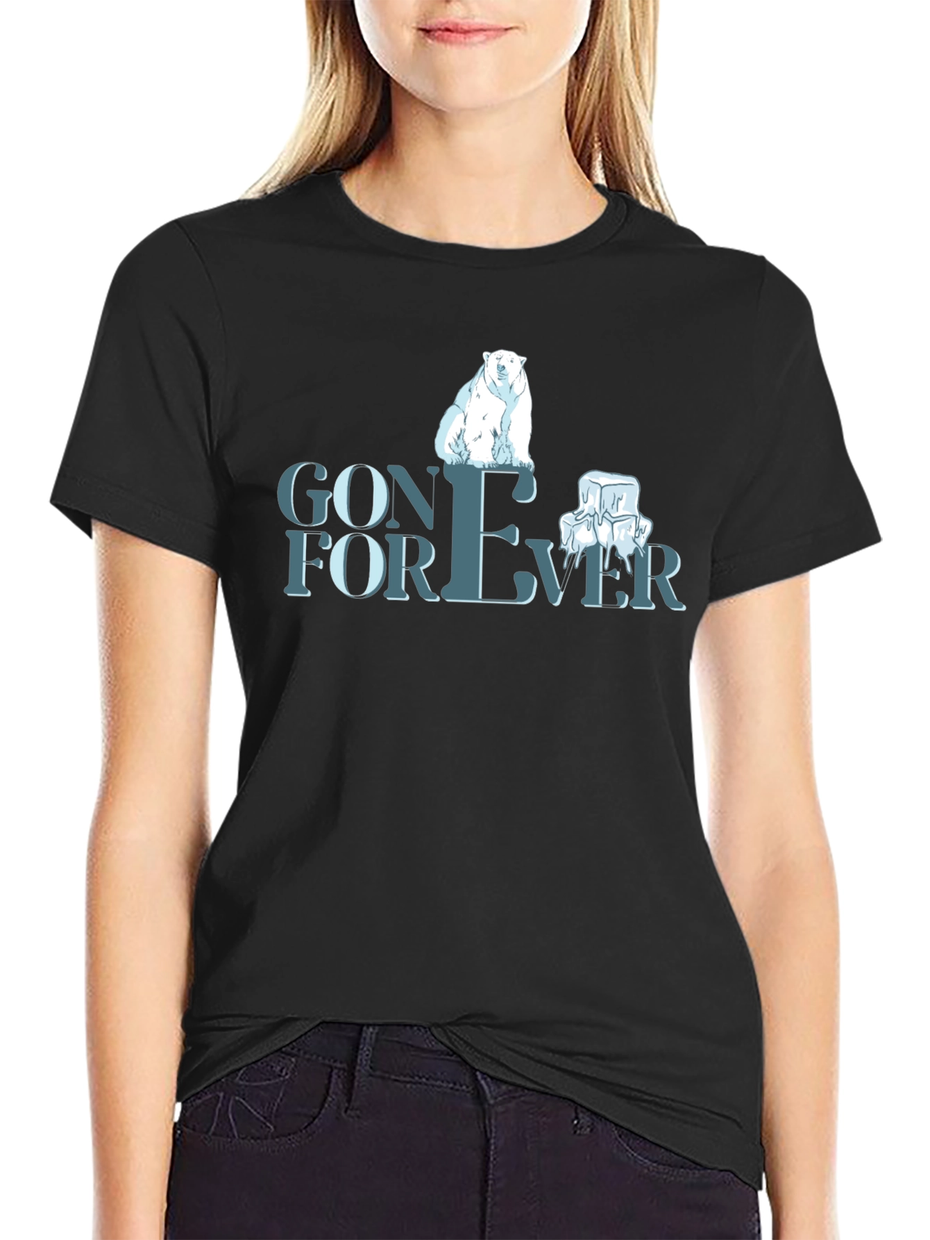 Black Gone Forever Graphic T-Shirt view 2