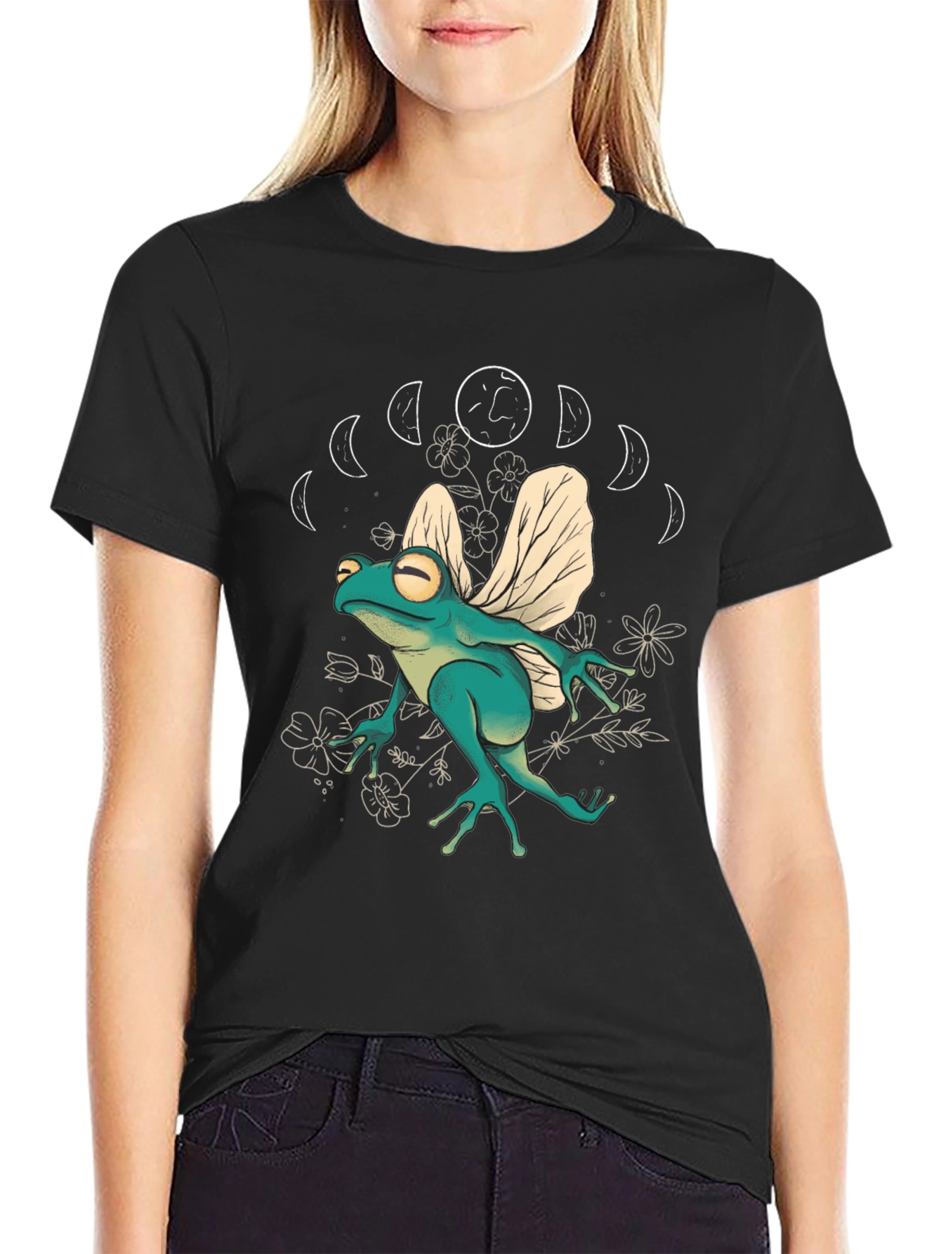 Black Frog with Wings T-Shirt view 2