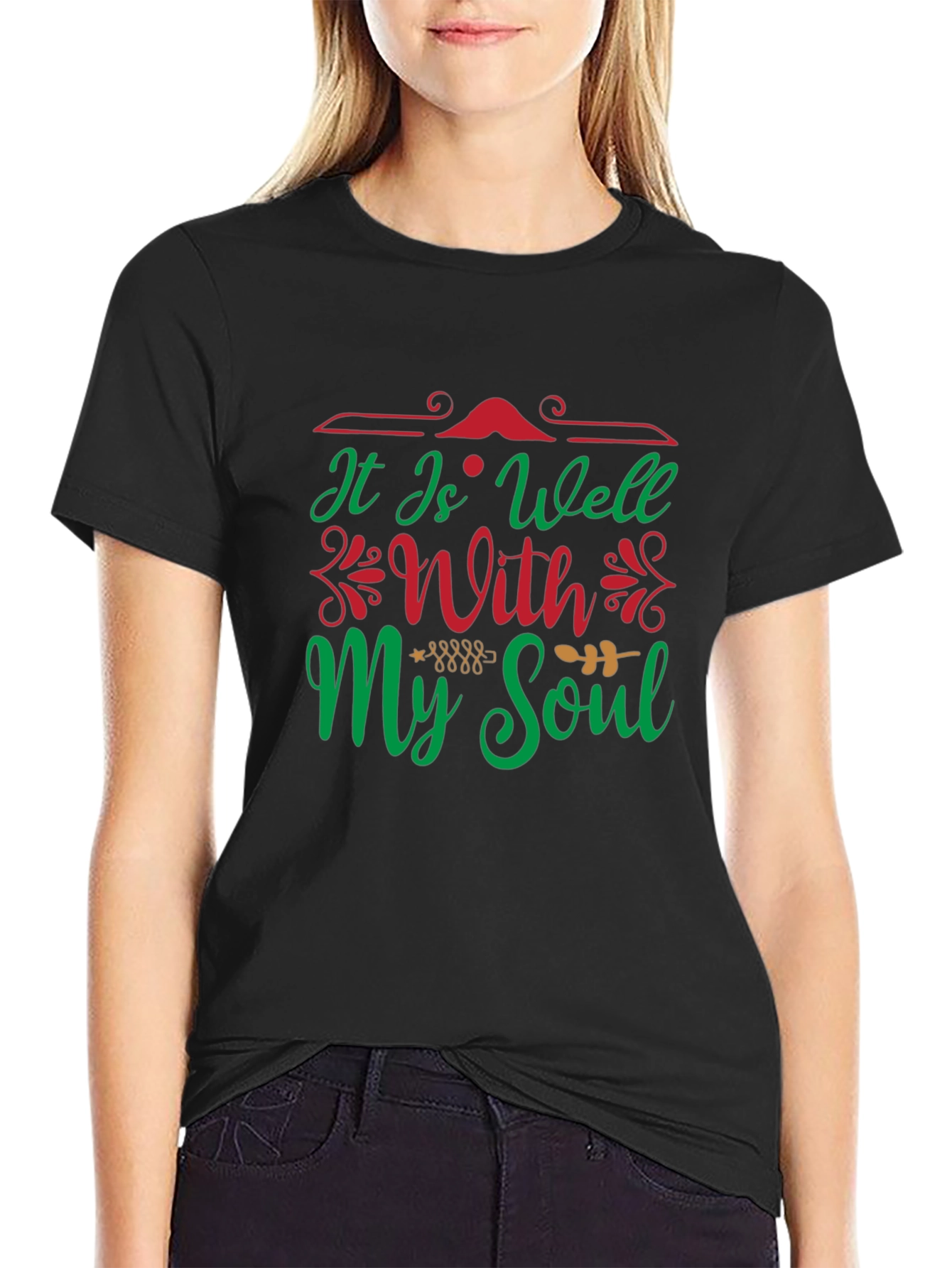 Black It Is Well With My Soul T-Shirt view 2