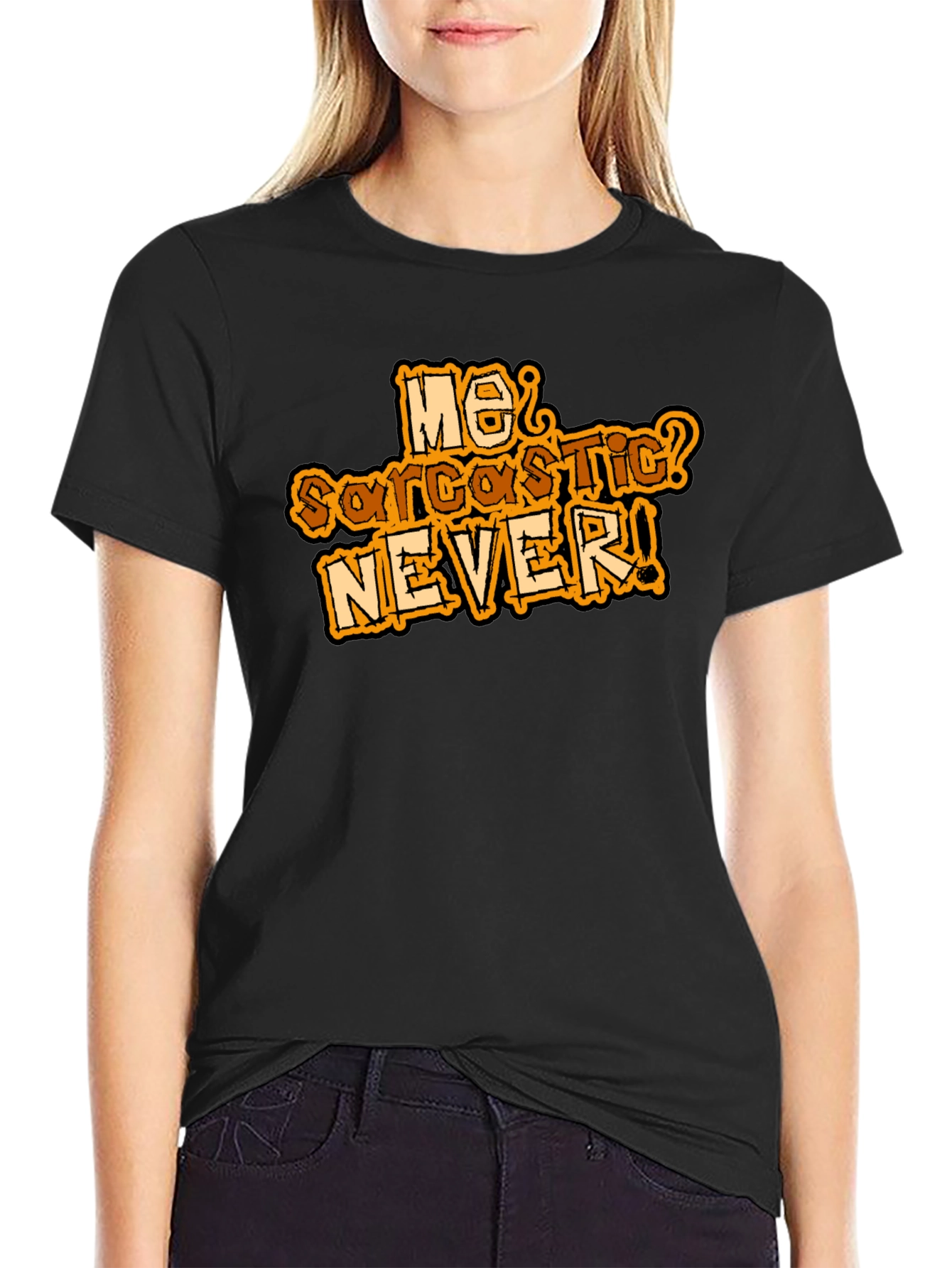 Black Funny Sarcastic Humor Graphic Tee view 2