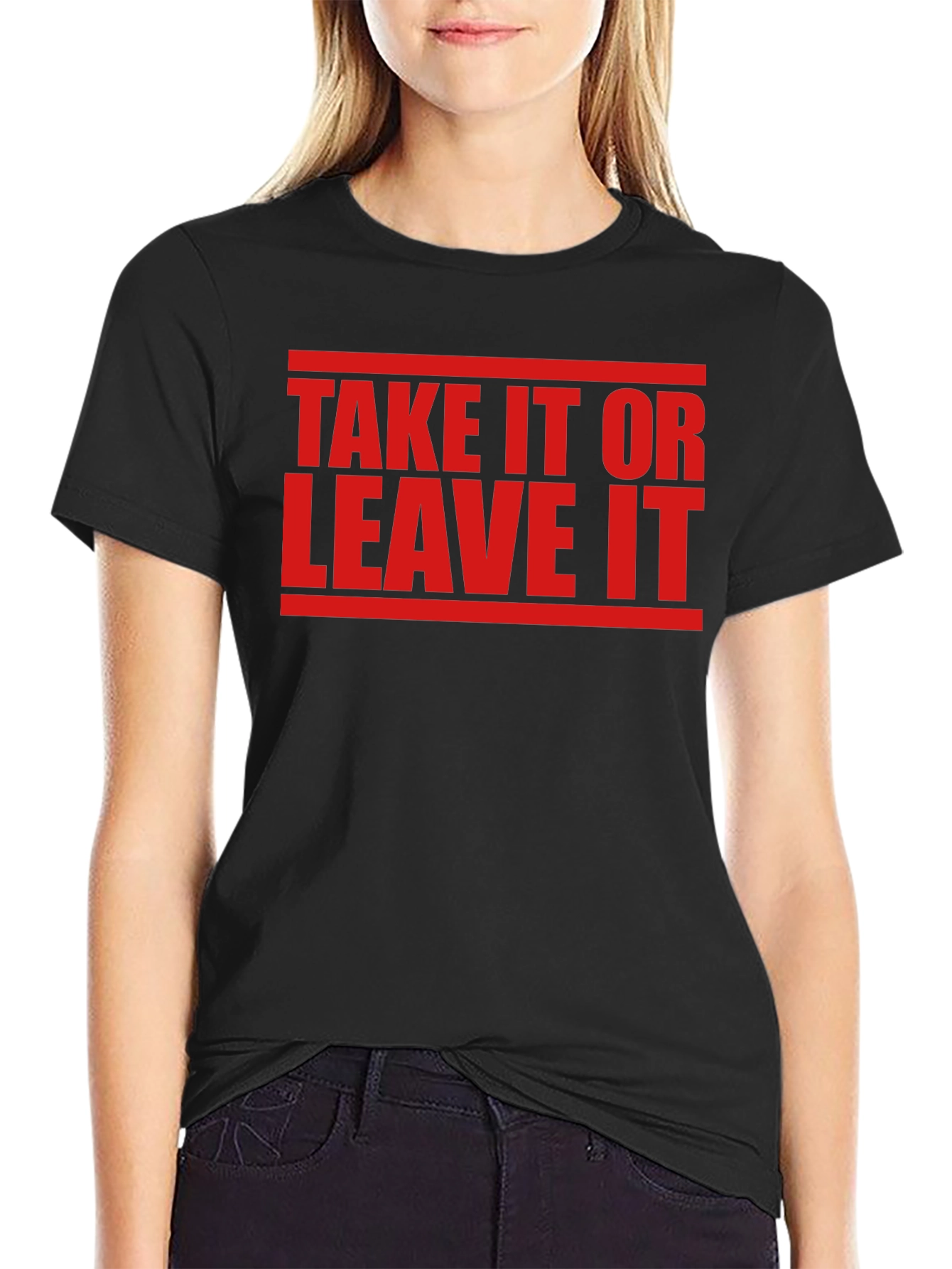 Black Take It Or Leave It Graphic Tee view 2