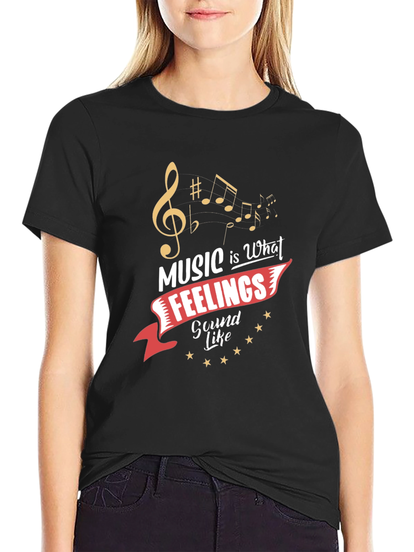 Black Music is What Feelings Sound Like T-Shirt view 2