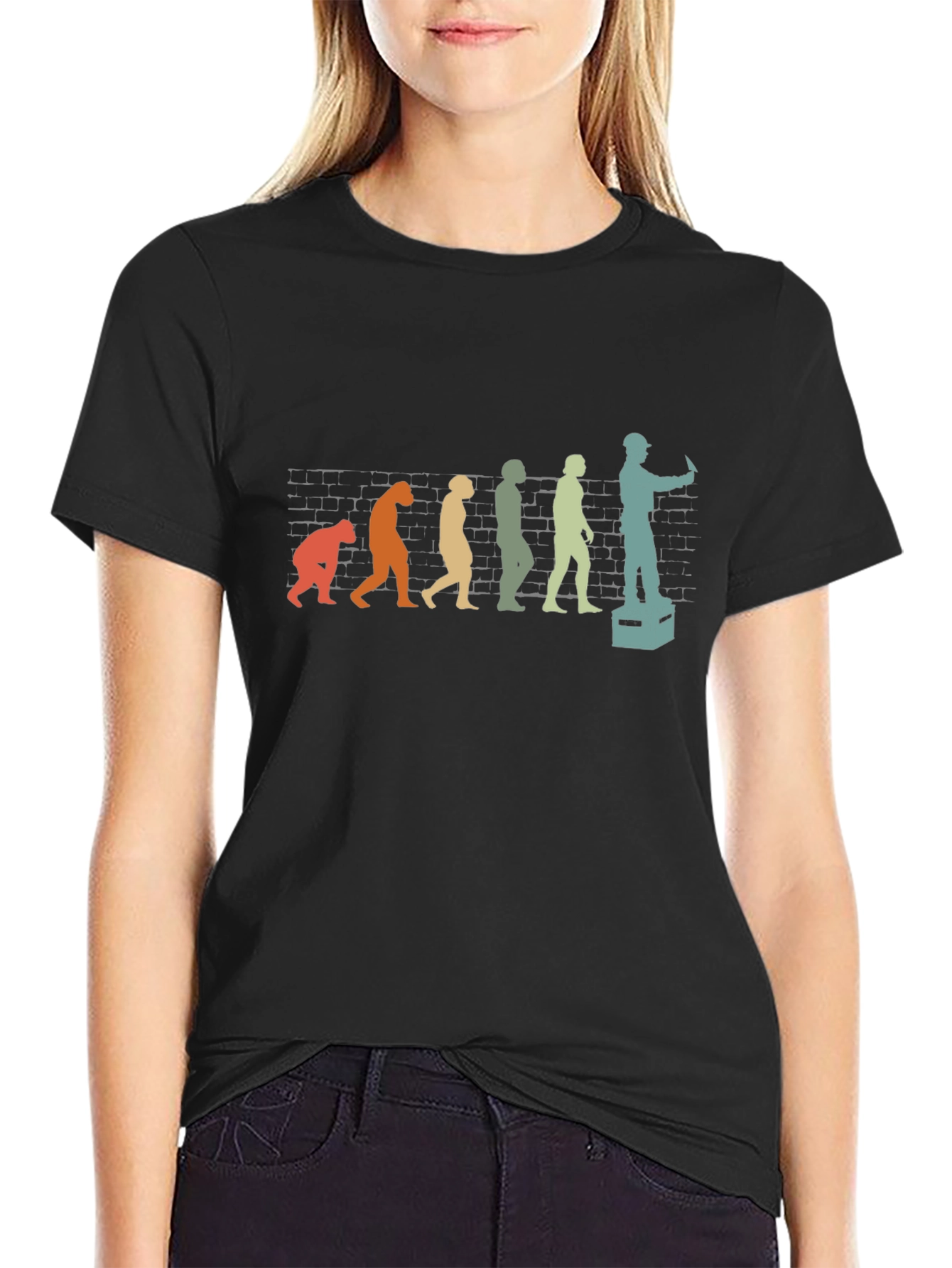 Black Evolution of Selfie T-Shirt view 2