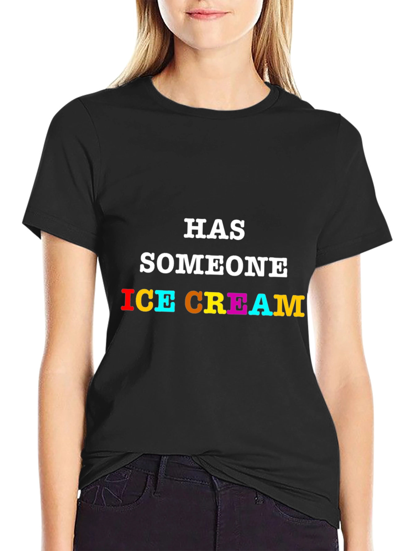 Black Has Someone Ice Cream T-Shirt - Fun Novelty Tee view 2