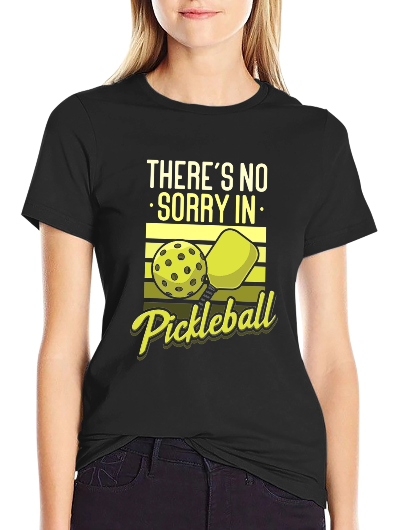 Black Pickleball T-Shirt - Funny Sports Tee view 2