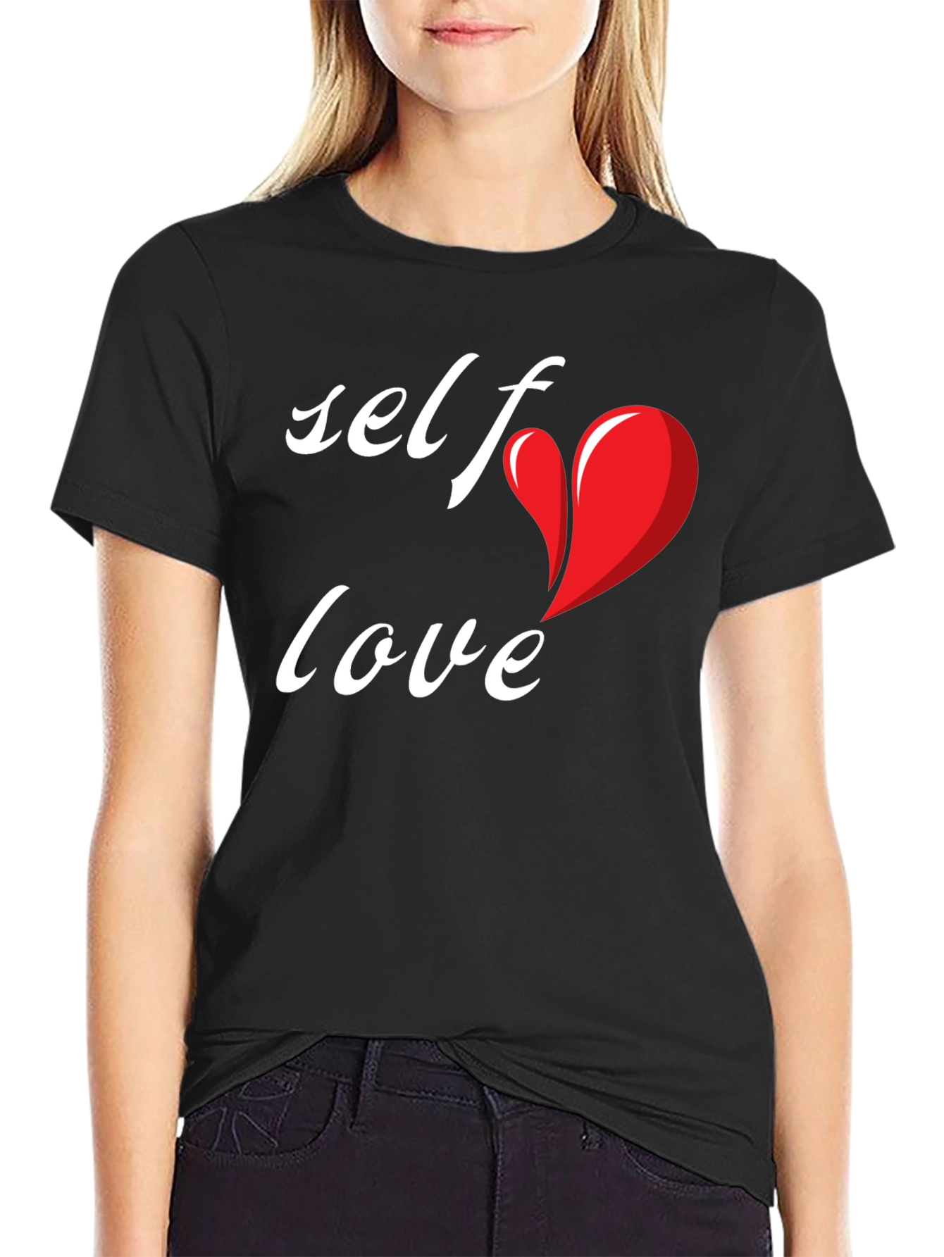 Black Self Love Black Graphic Tee - Express Yourself view 2