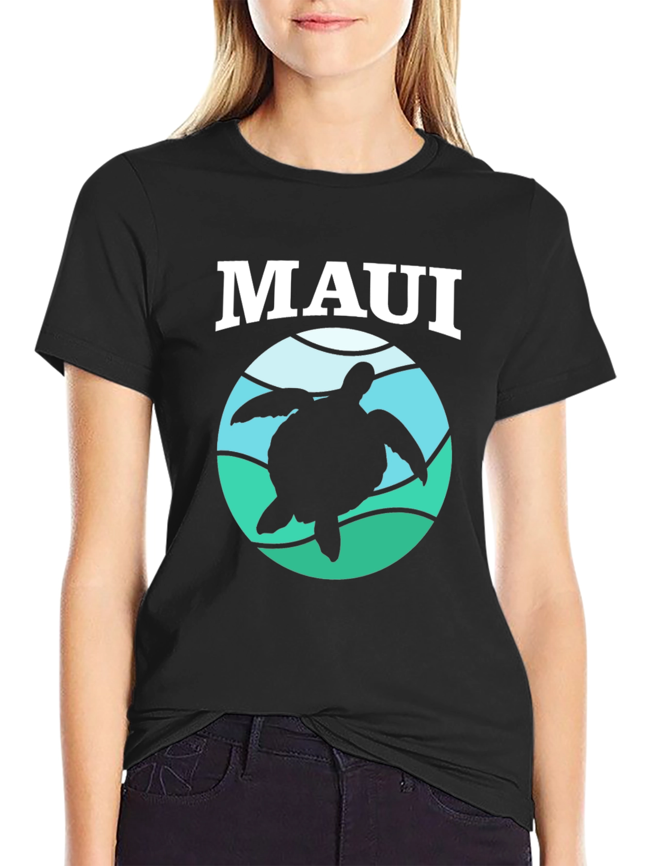 Black Maui Turtle Graphic Tee - Island Vibes view 2