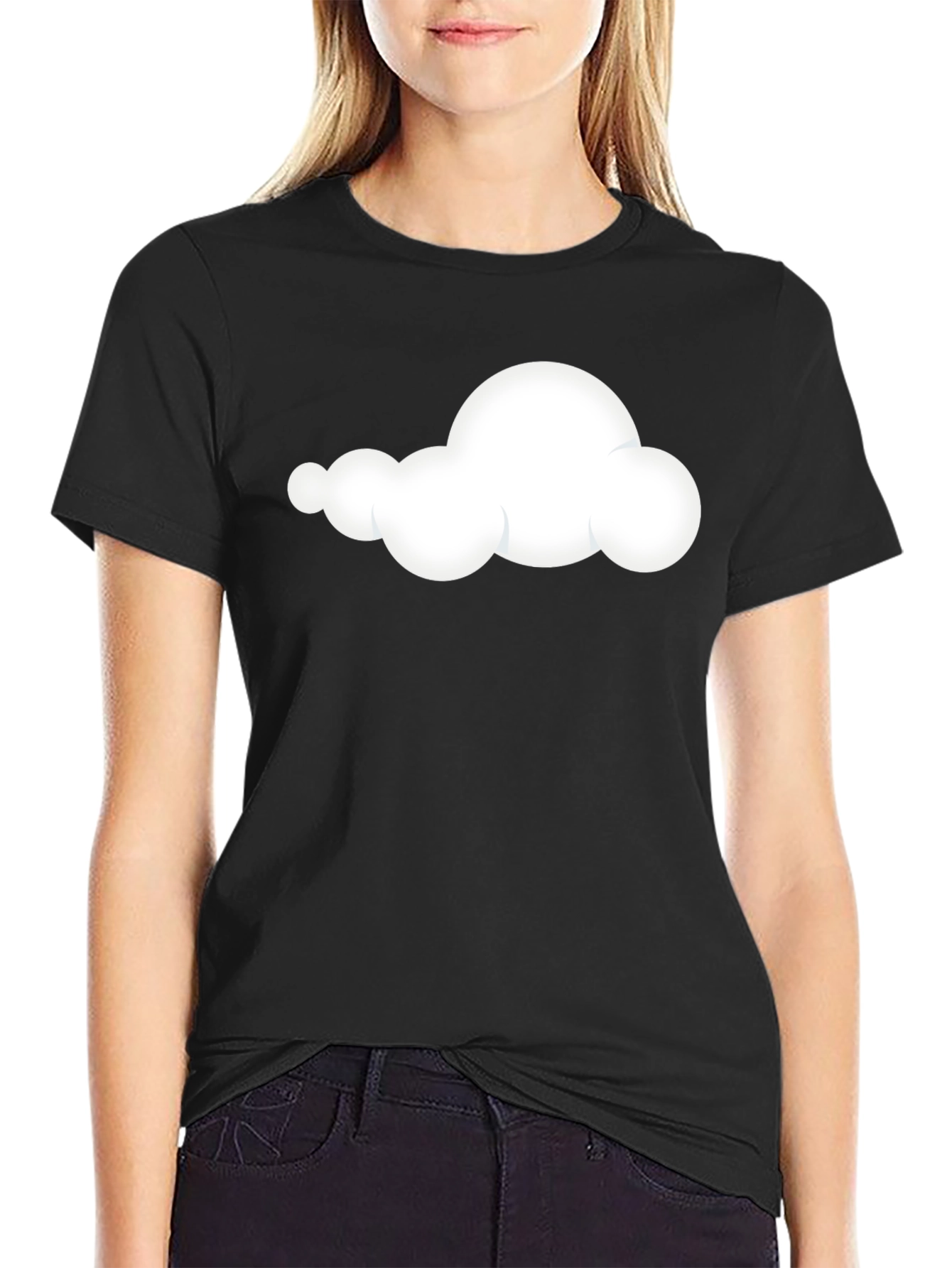 Black Cloud Graphic Black T-Shirt - Soft & Stylish view 2