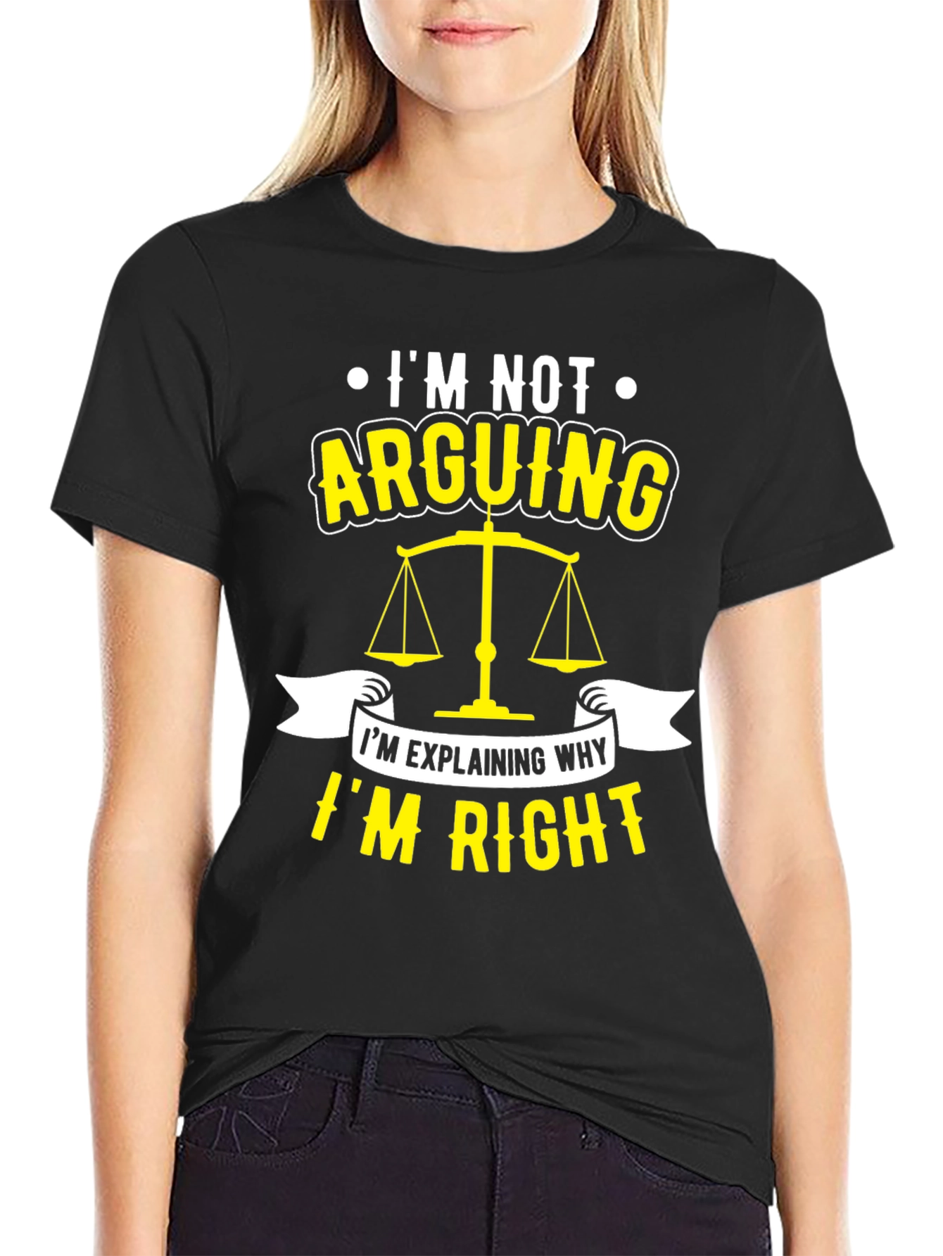 Black Lawyer Humor T-Shirt - I'm Not Arguing, I'm Explaining Why I'm Right view 2