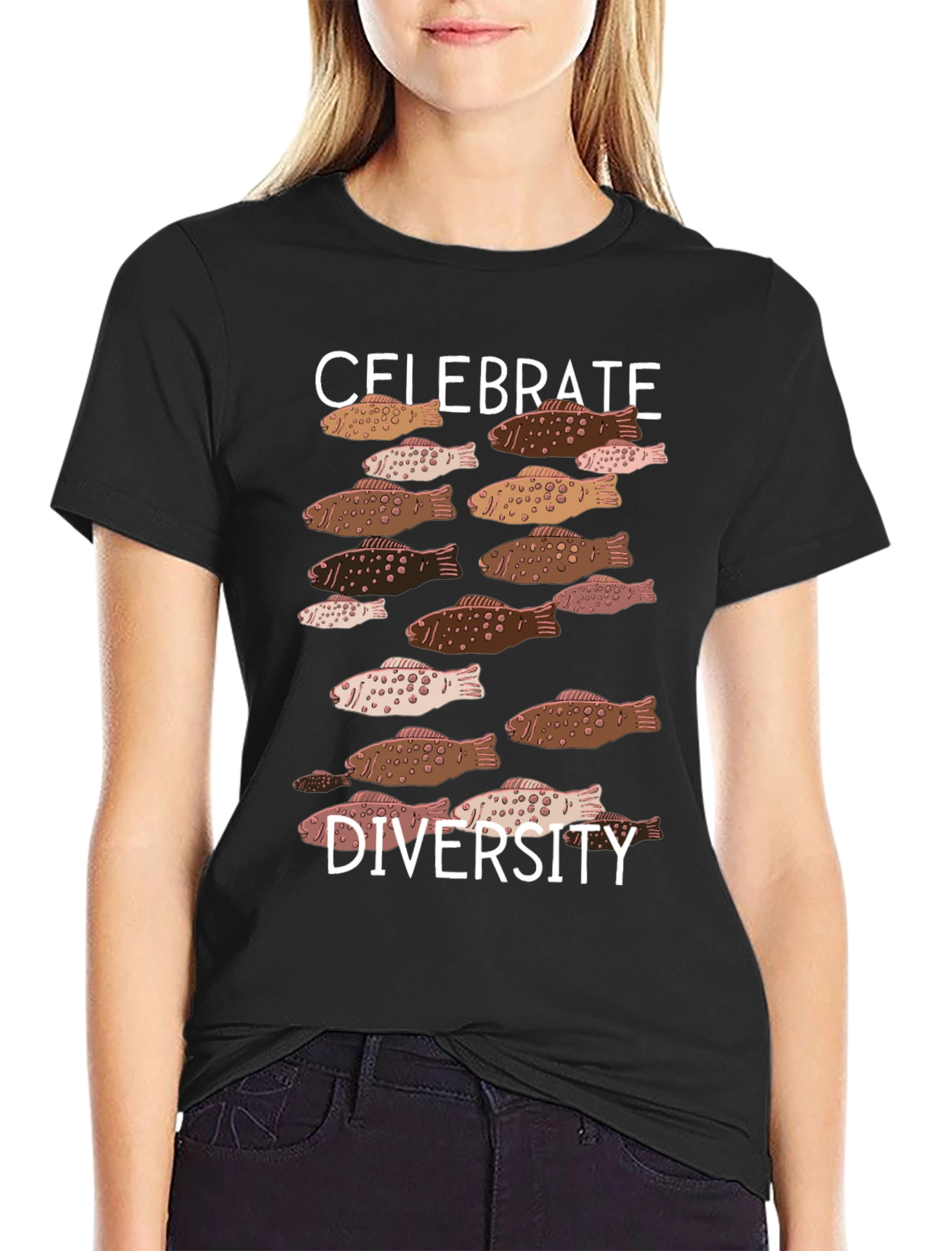 Black Celebrate Diversity Graphic Tee view 2