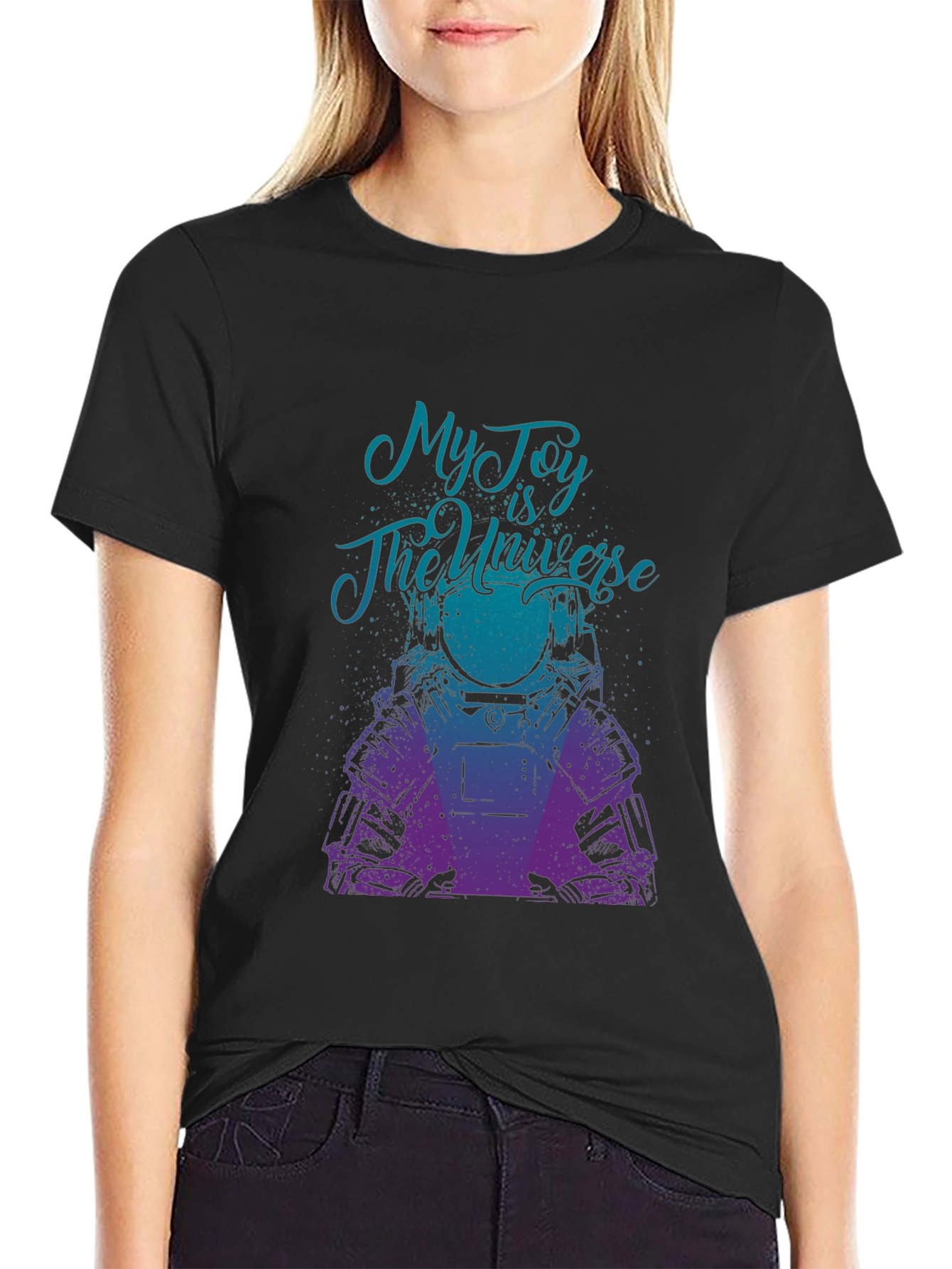 Black My Joy is the Universe Graphic T-Shirt view 2