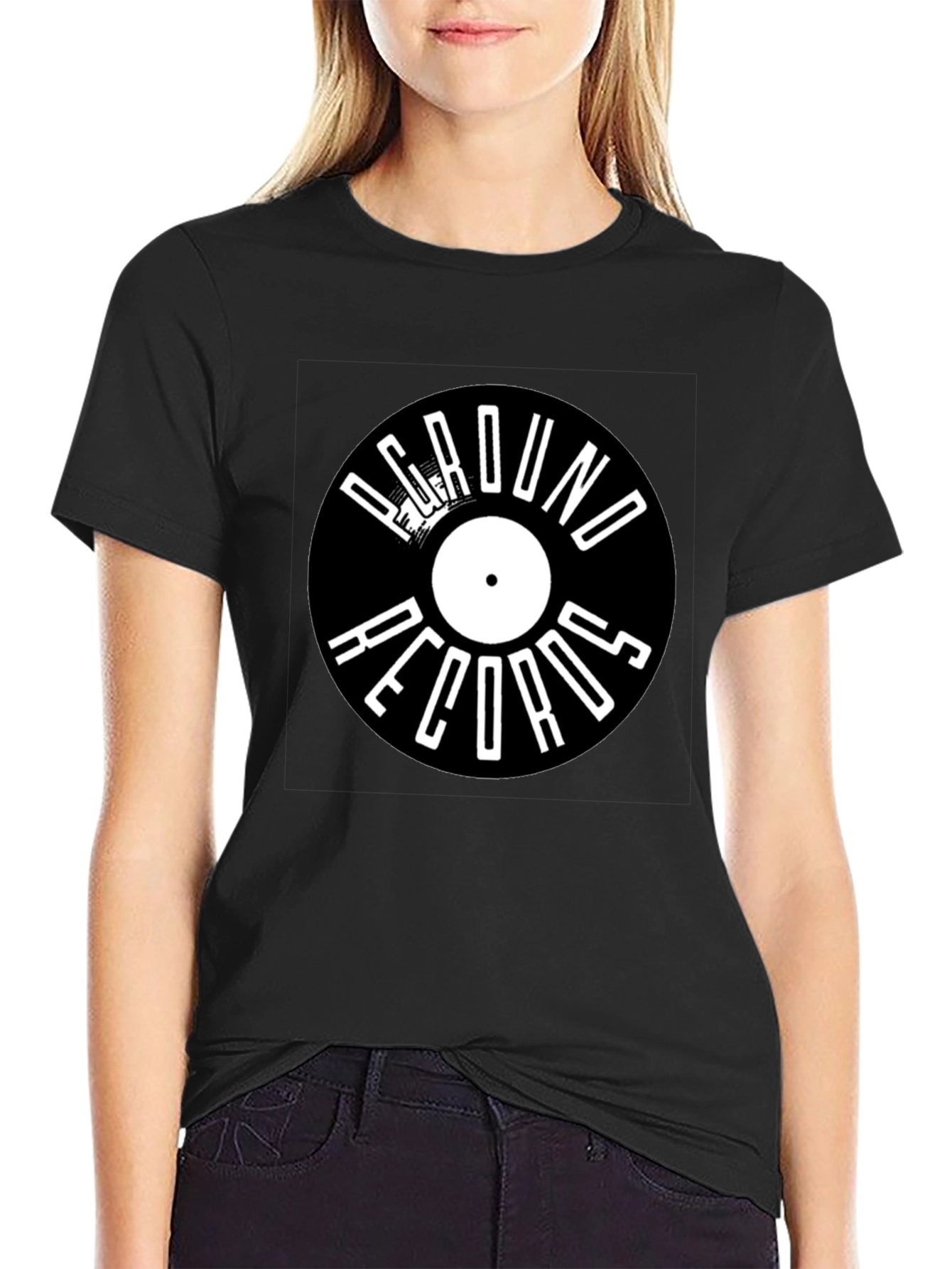 Black Underground Records Vinyl T-Shirt view 2