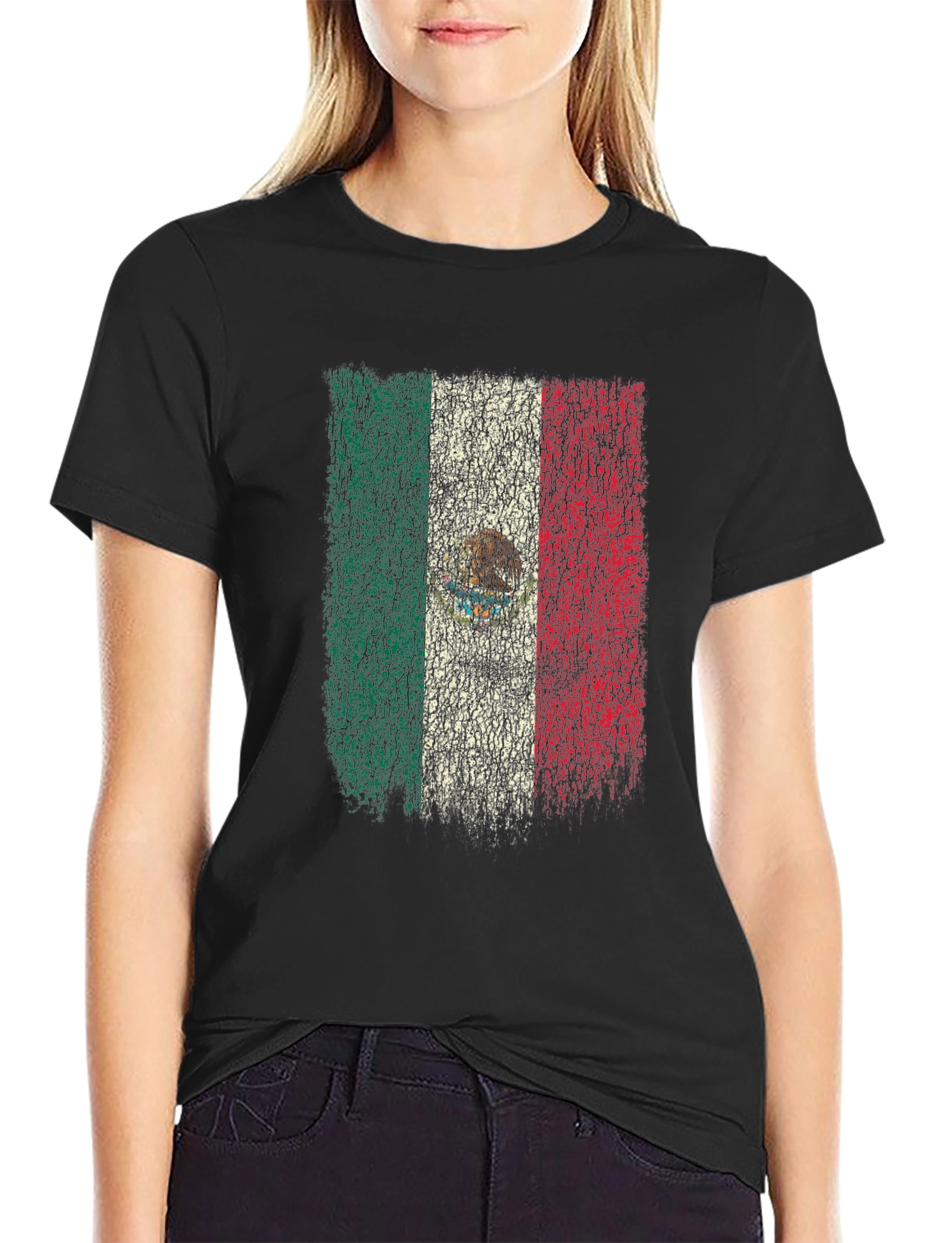 Mexico Flag T-Shirt - Distressed Graphic Tee - 2