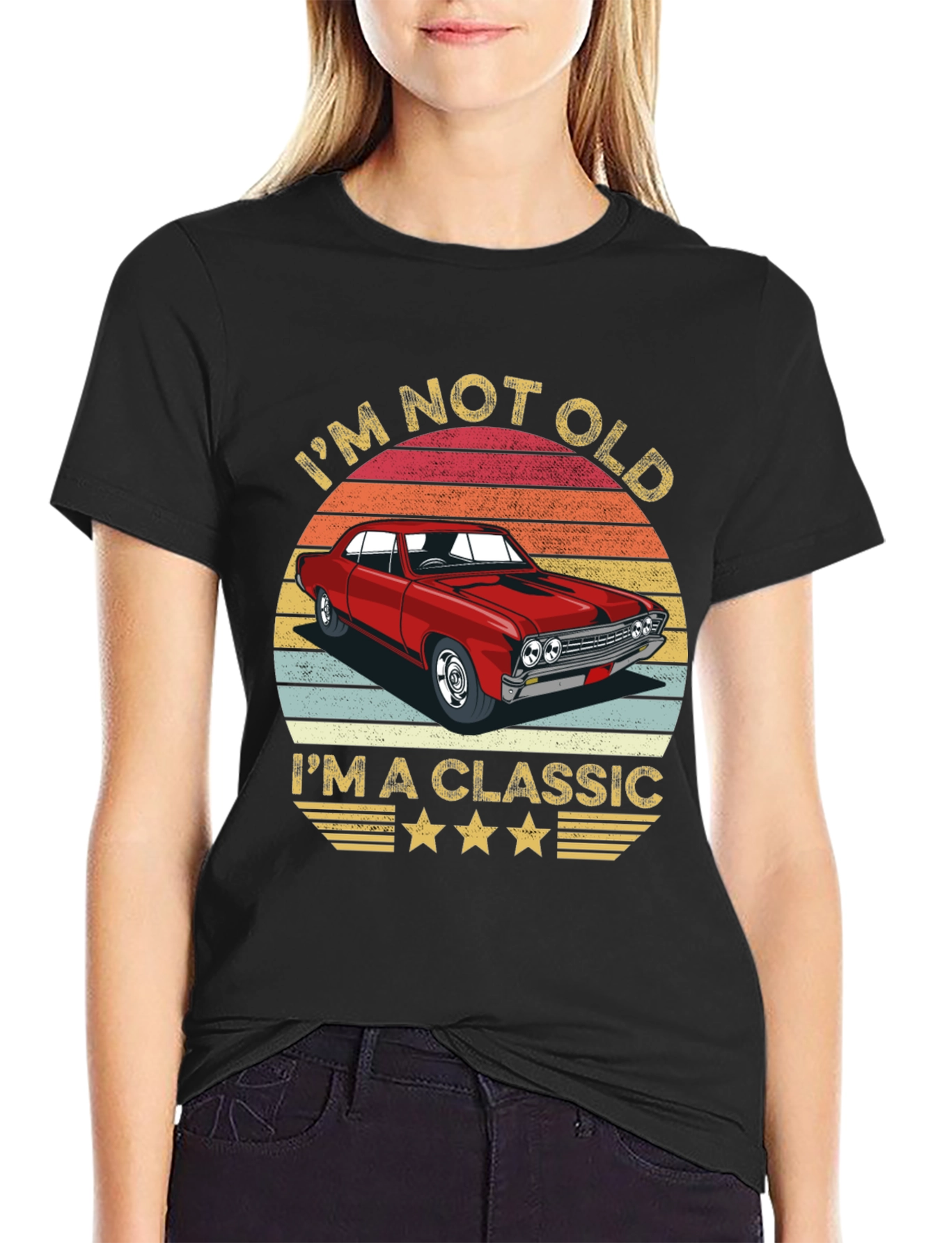 Black I'm Not Old I'm A Classic T-Shirt view 2