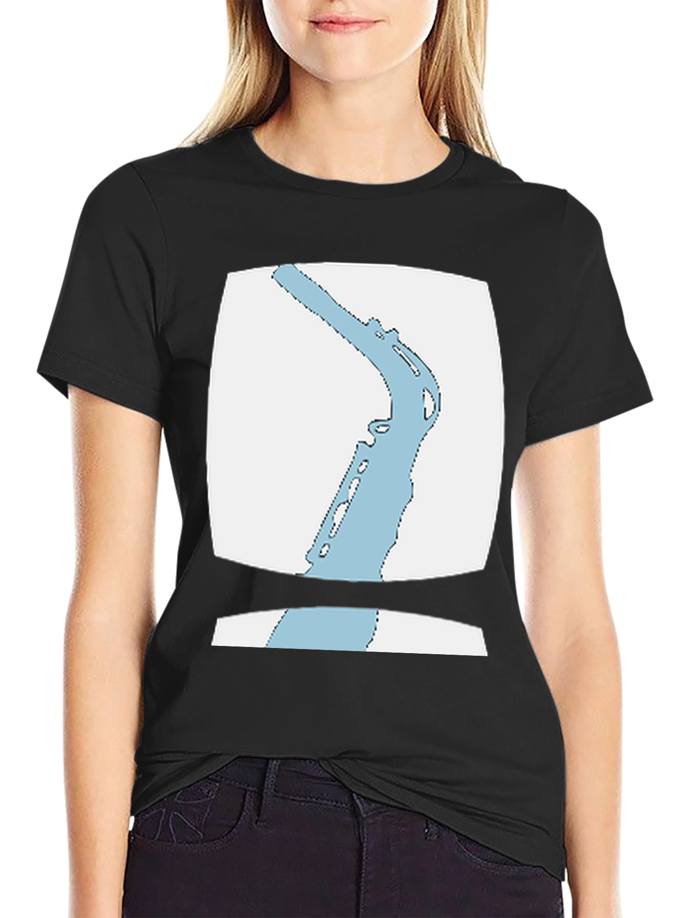 Black Saxophone Graphic T-Shirt view 2