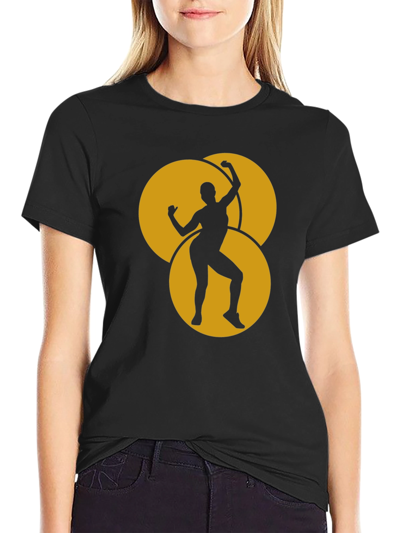 Black Dancing Woman Graphic Tee view 2