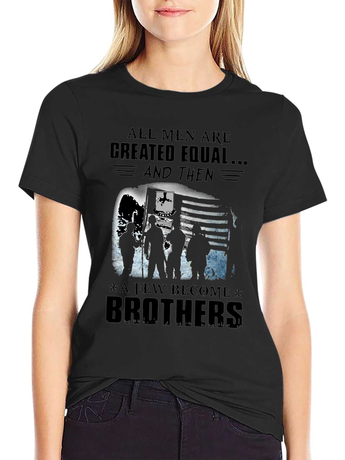 Black Brotherhood Graphic Tee - All Men Created Equal view 2