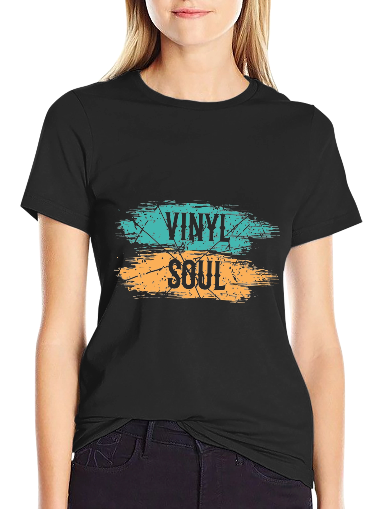 Black Vinyl Soul Graphic Tee - Stylish Music Lover Shirt view 2