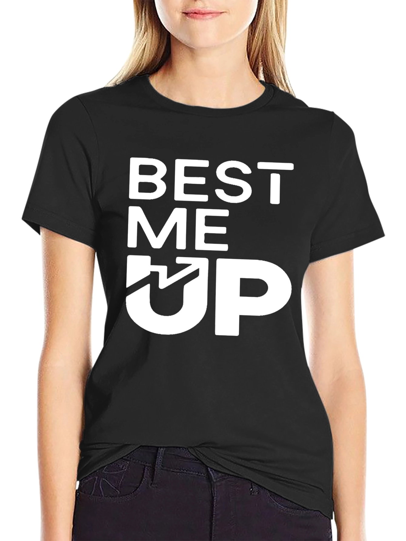 Black Best Me Up Graphic Tee - Soft Cotton Blend view 2