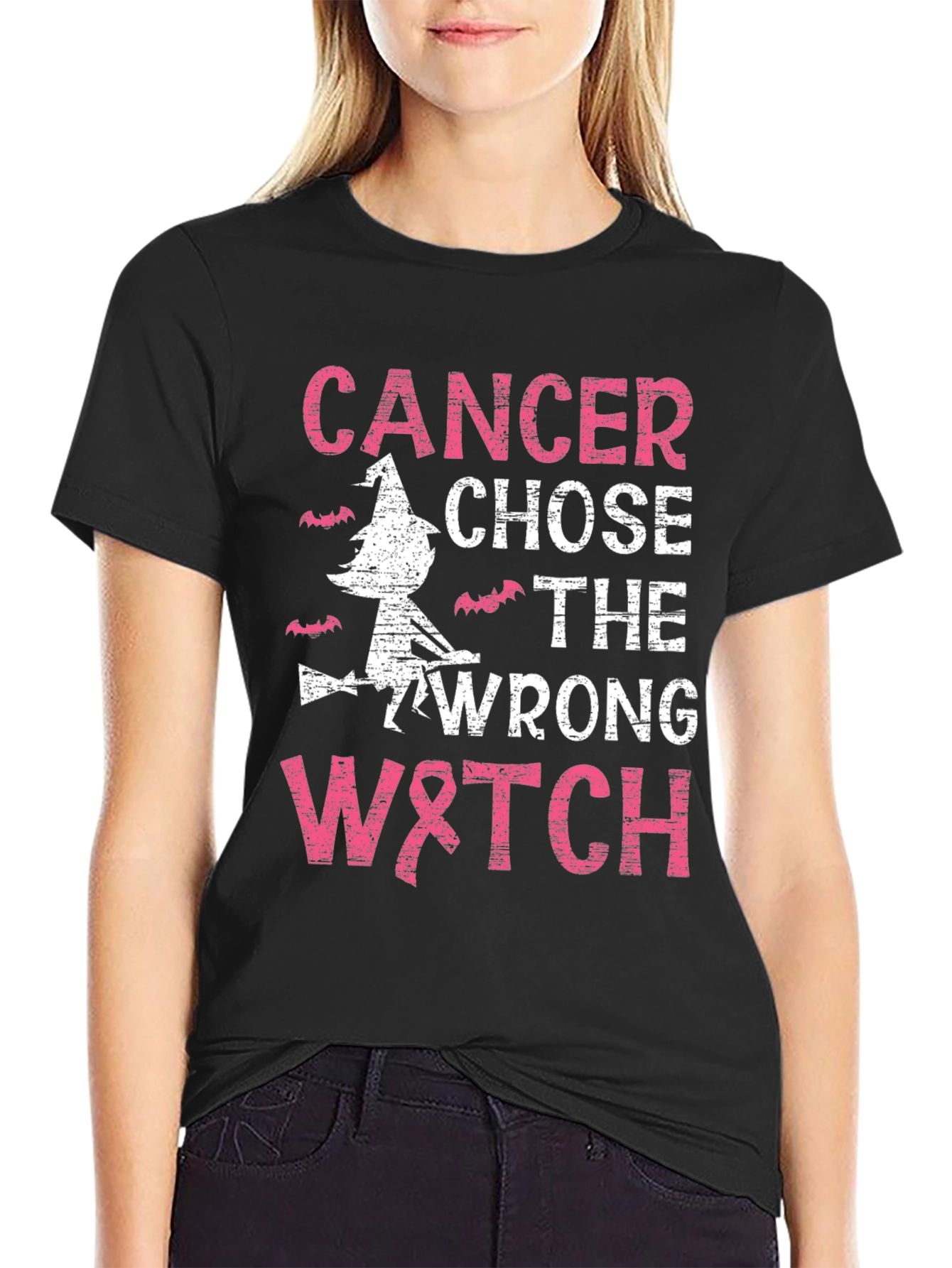 Cancer Chose Wrong Witch T-Shirt - 2