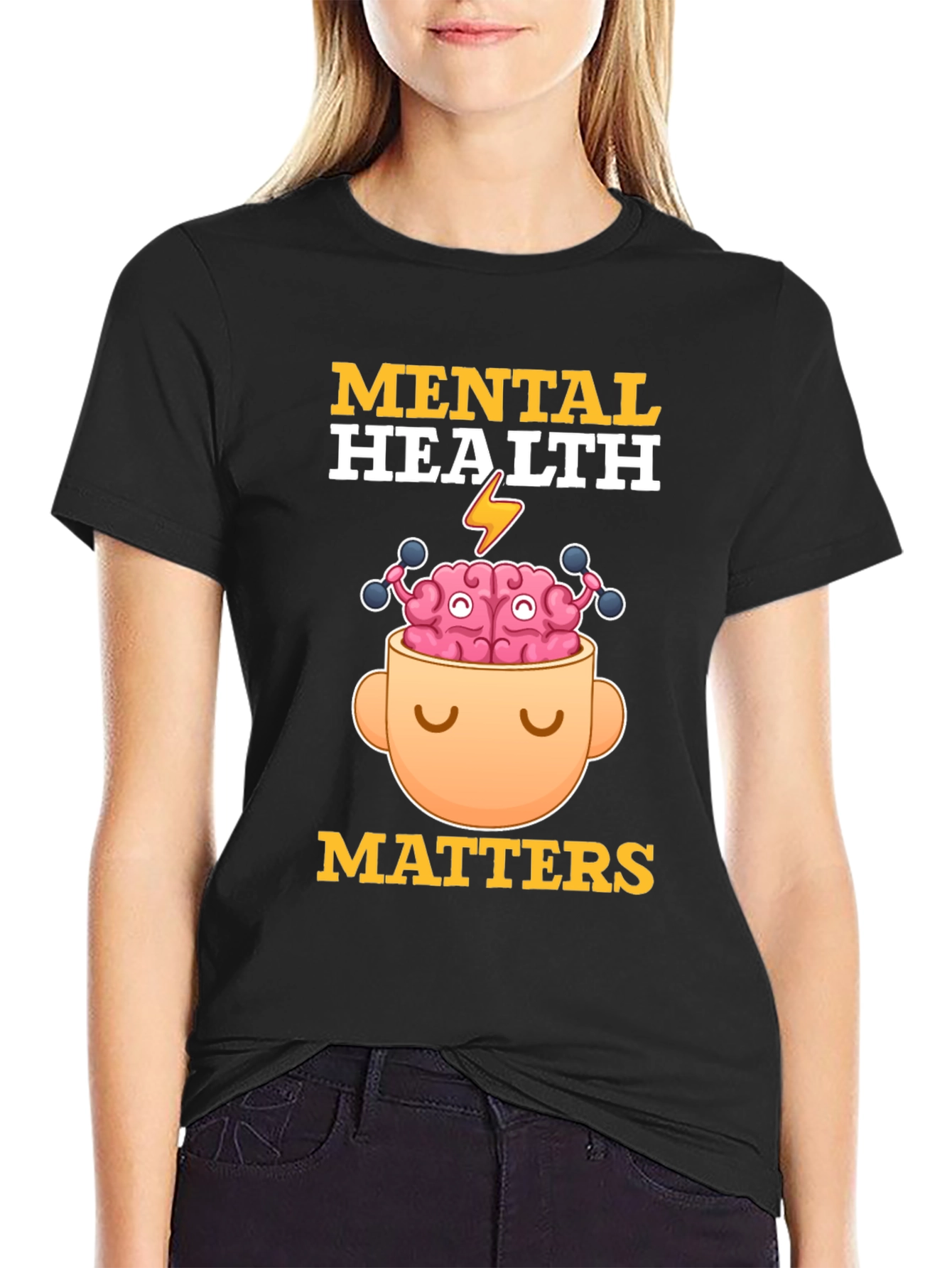 Black Mental Health Matters Graphic Tee view 2