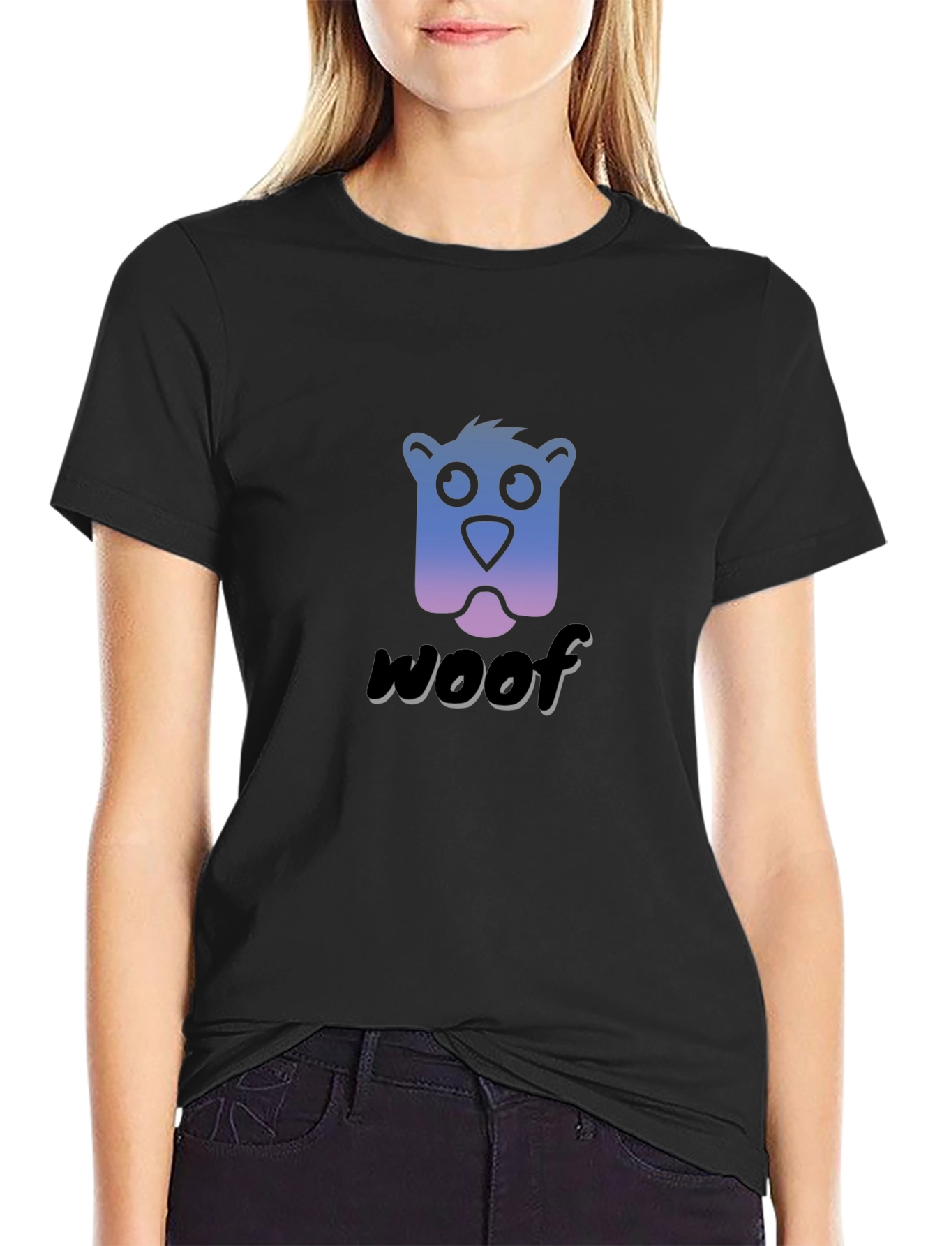Black Woof T-Shirt view 2