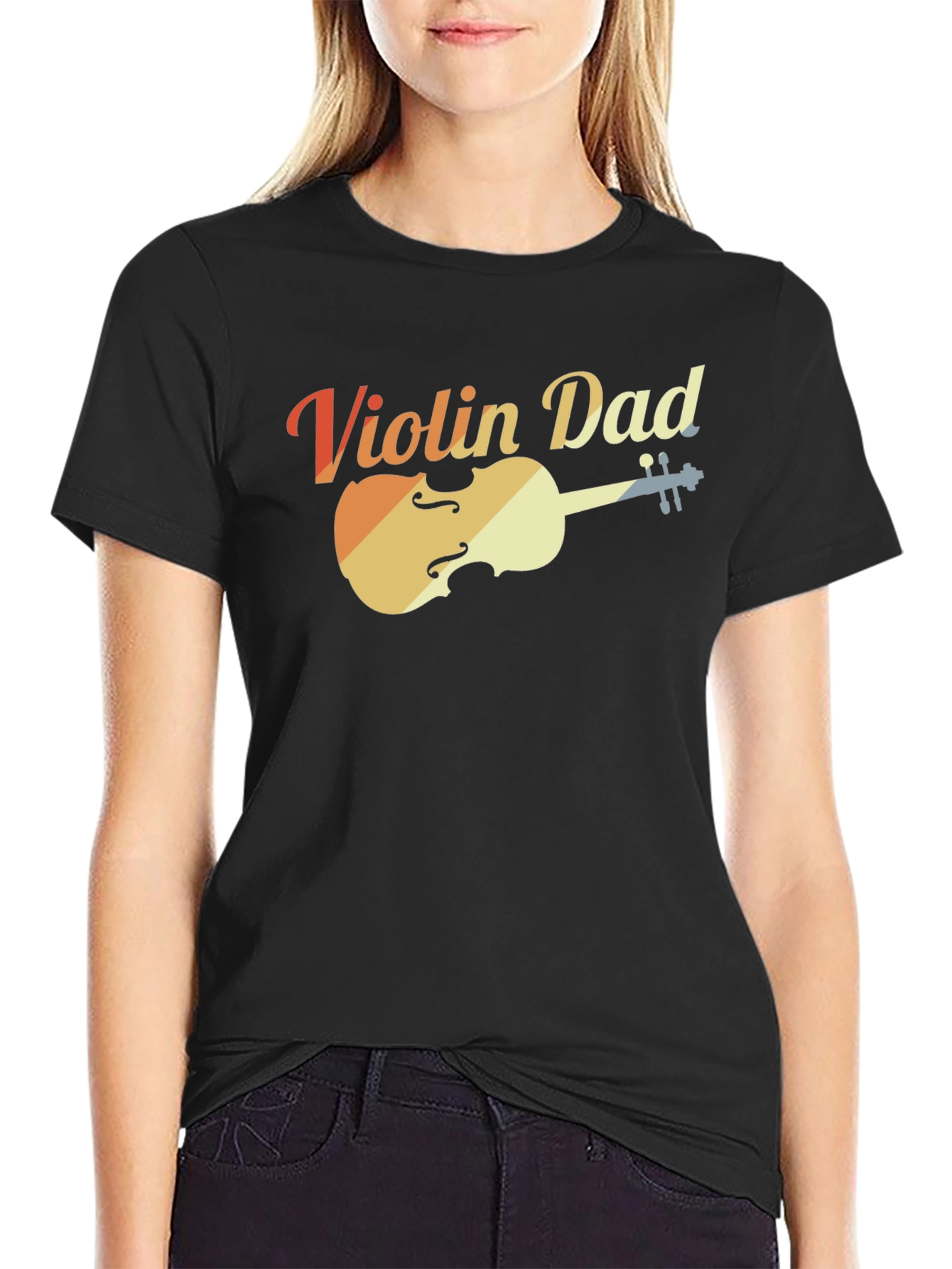 Black Violin Dad T-Shirt view 2