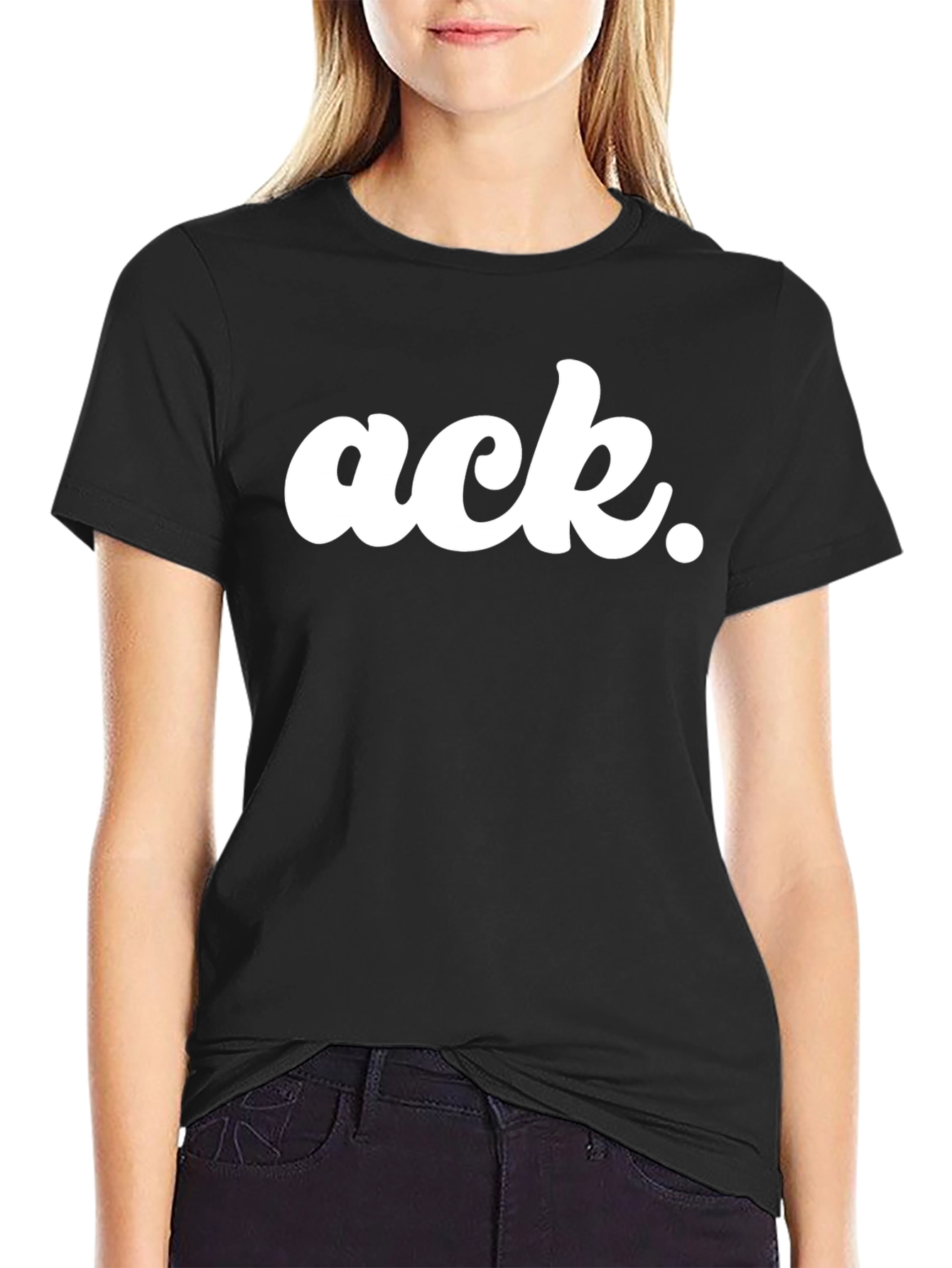 Black Ack Graphic Tee - Trendy Statement T-Shirt view 2