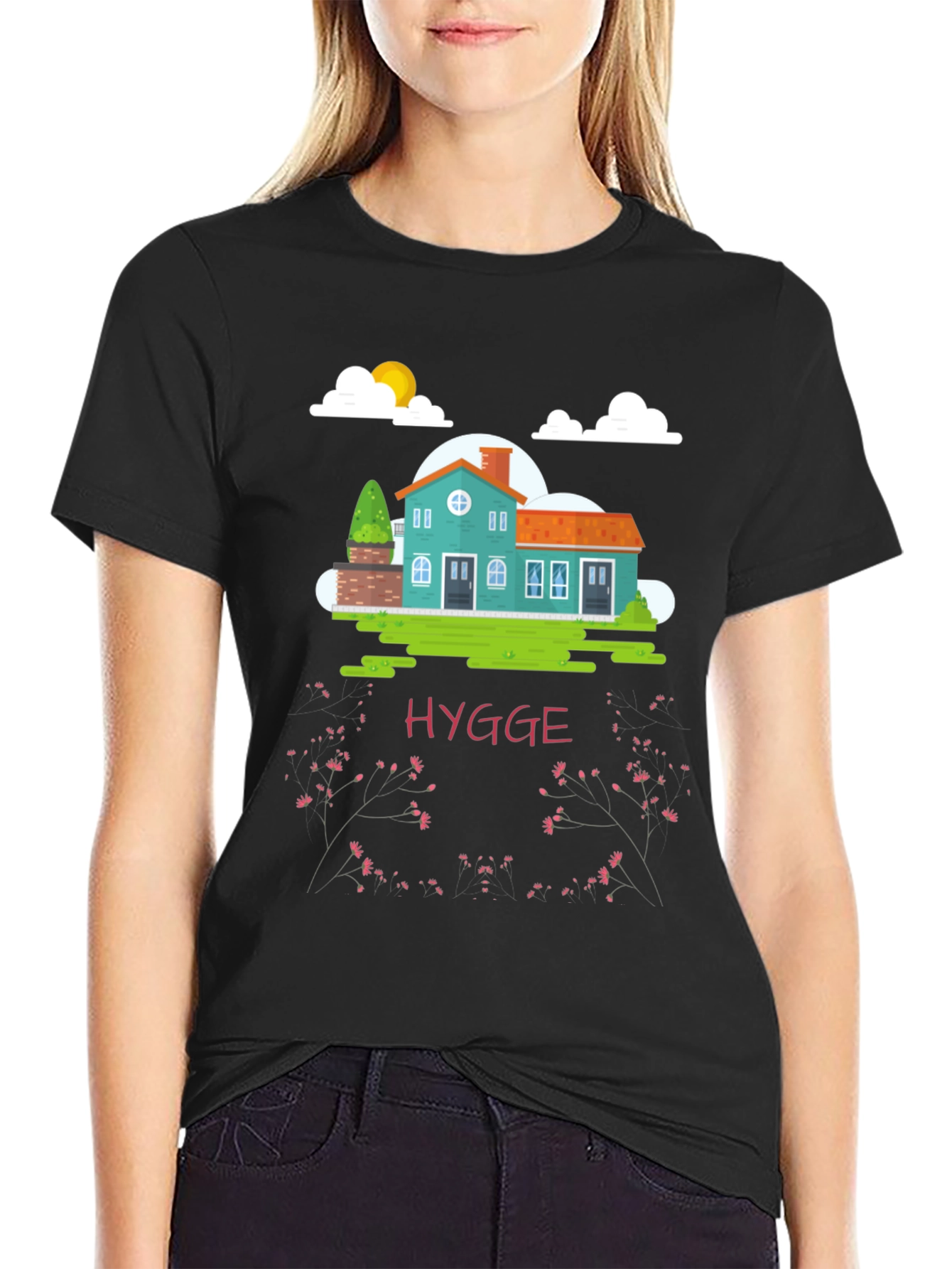Black Hygge House Black T-Shirt - Cozy Comfort view 2