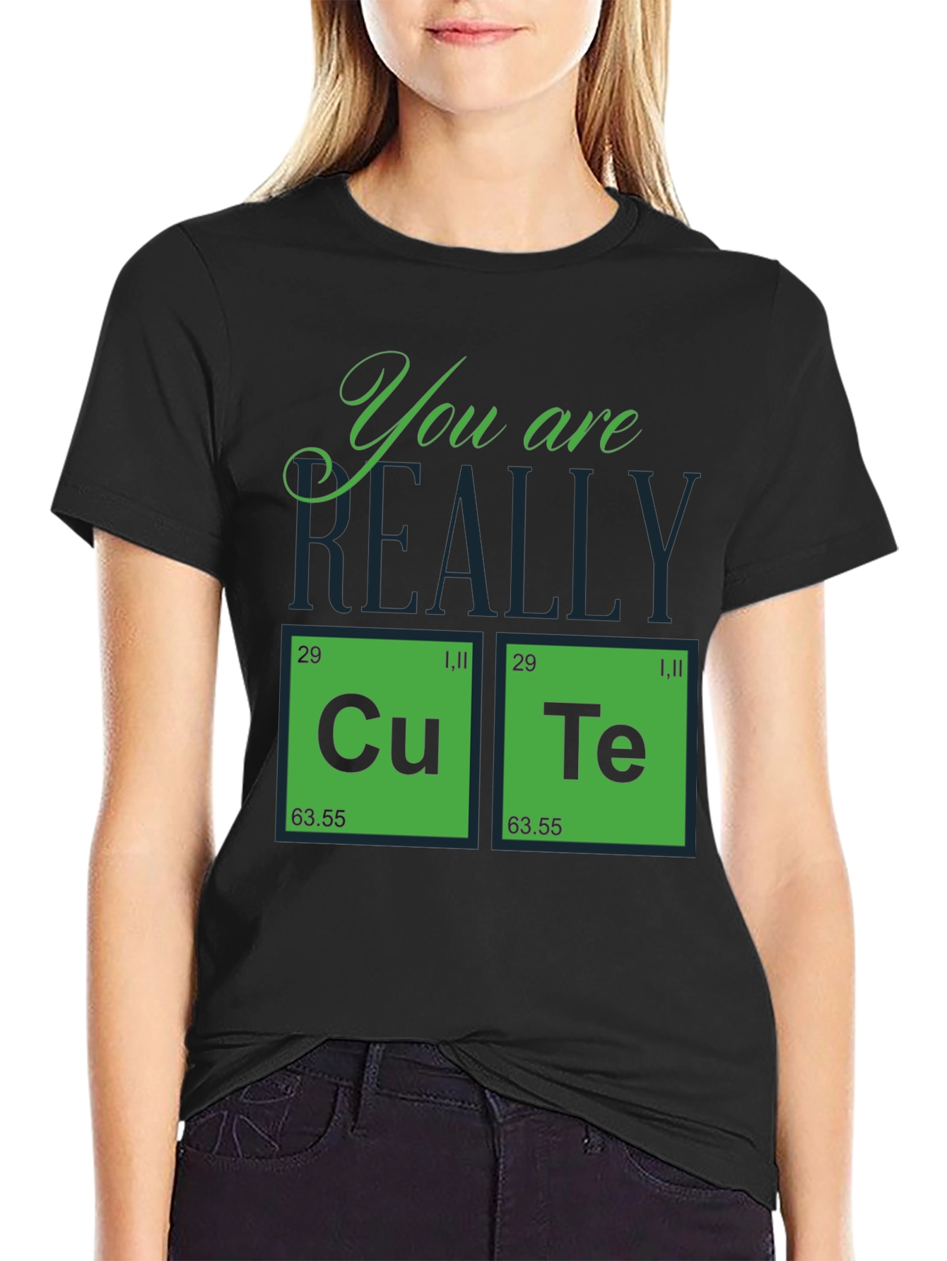 Black Cute Element T-Shirt Funny Chemistry Tee view 2