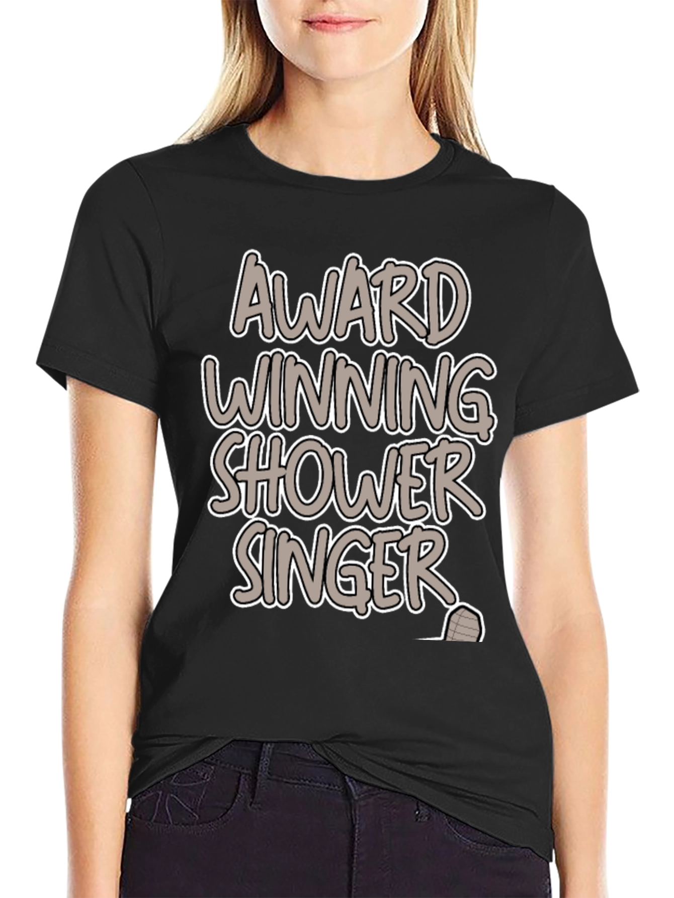 Black Award Winning Shower Singer Graphic Tee view 2
