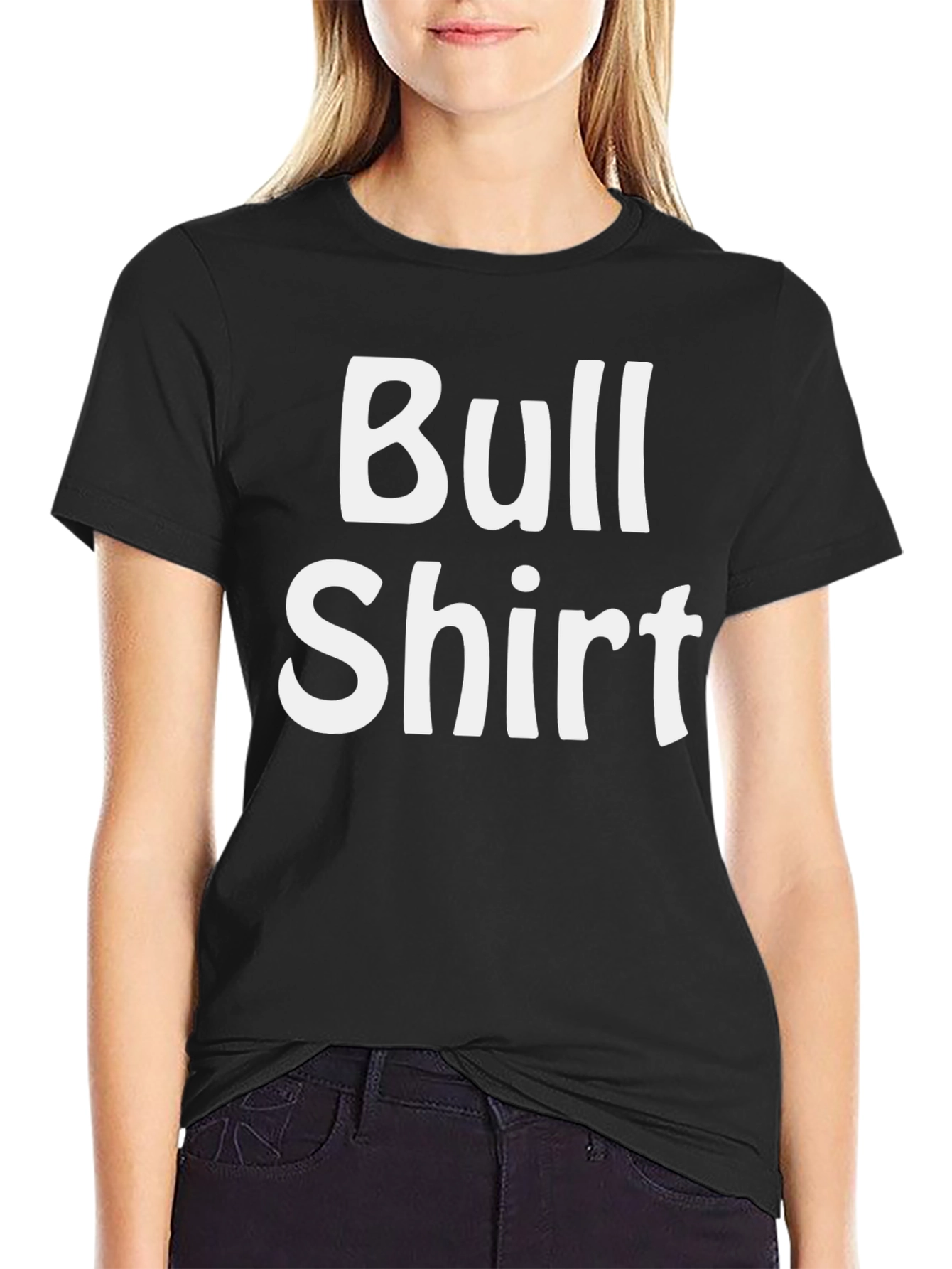 Black Funny "Bull Shirt" Graphic Tee view 2