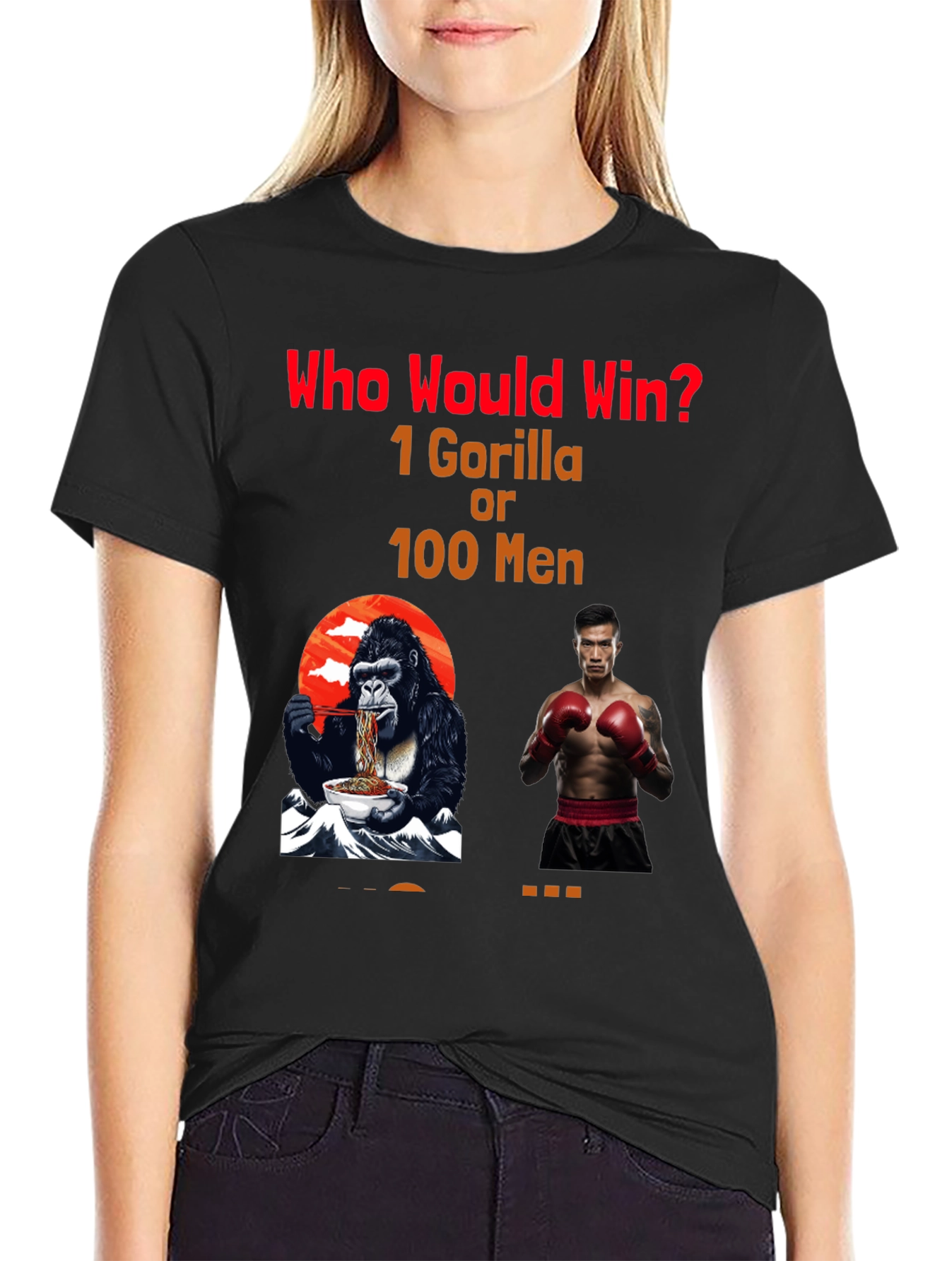 Black Gorilla vs Men Graphic T-Shirt view 2
