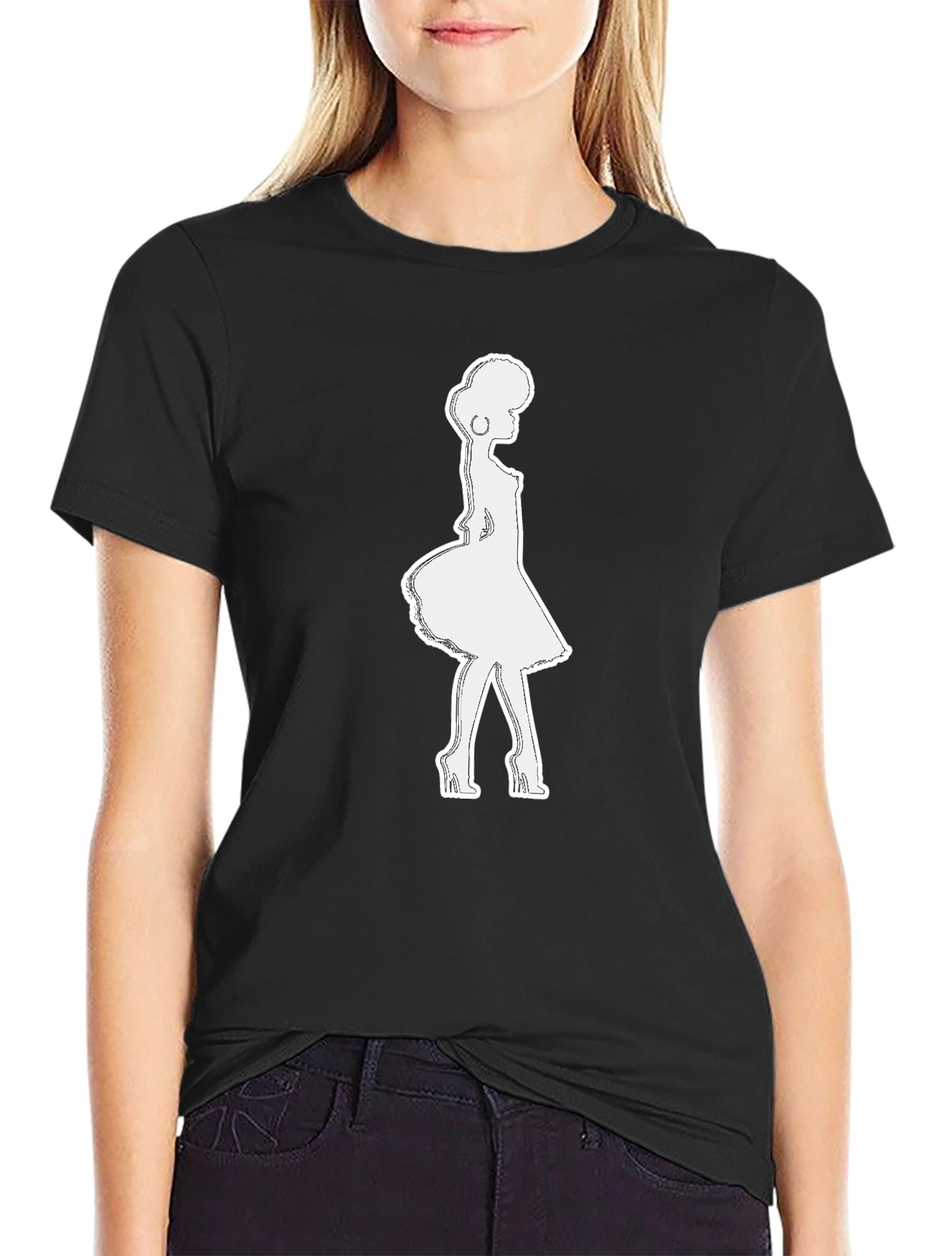 Black Silhouette Chic Tee - Classic Black view 2