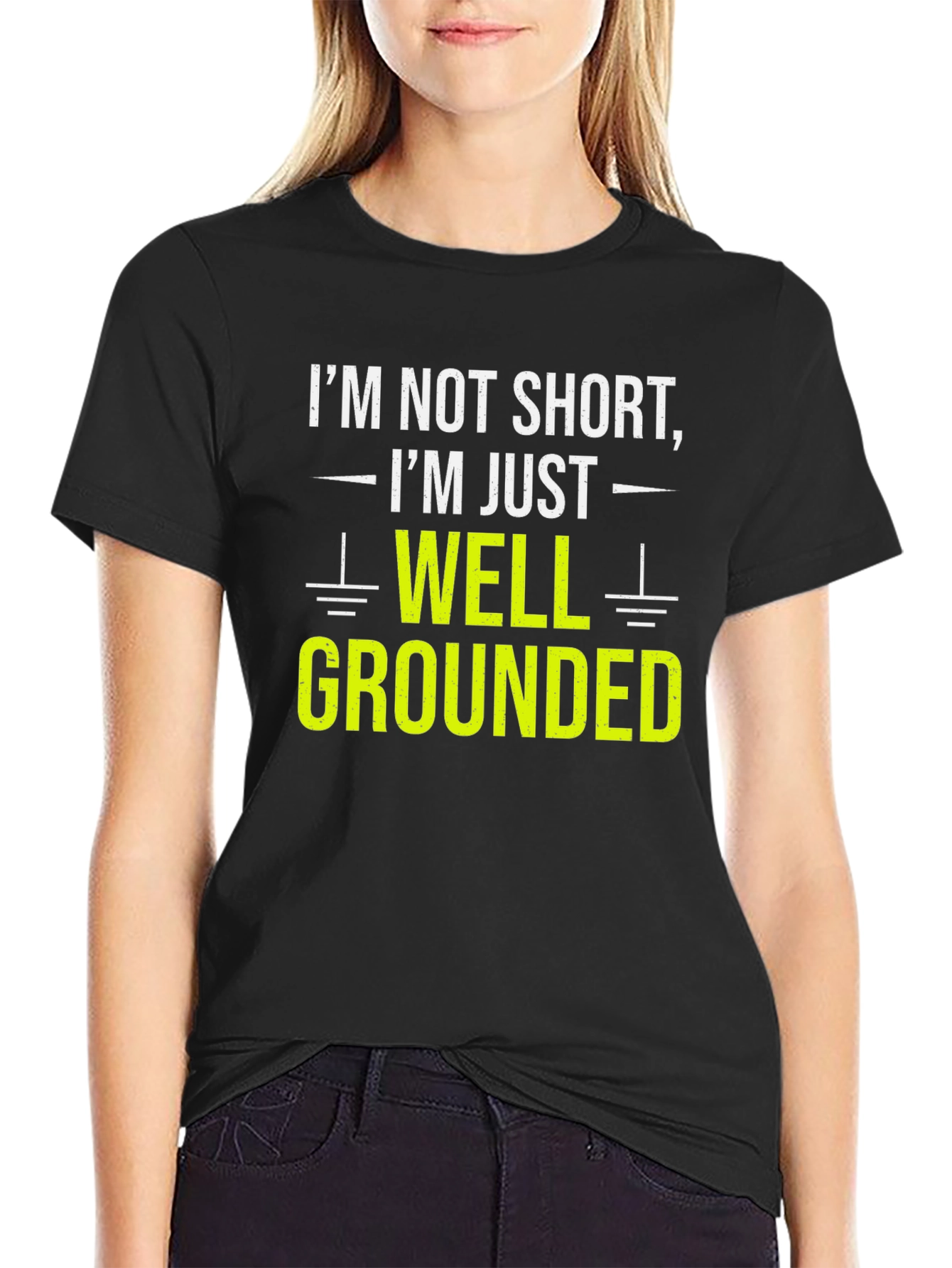 Black Funny Grounded T-Shirt - Humor Tee for Men view 2