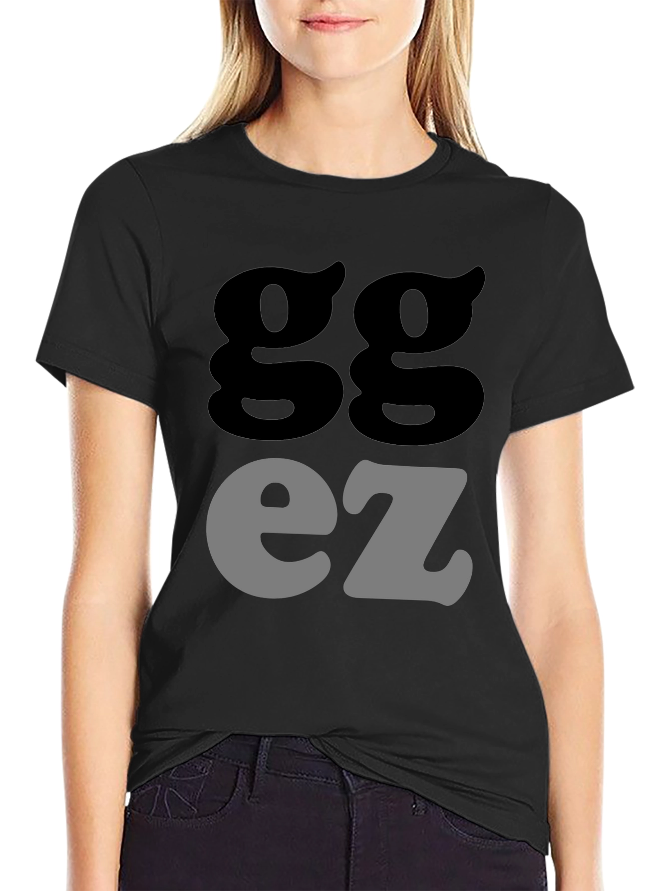 Black GG EZ Graphic Tee - Gamer T-Shirt view 2