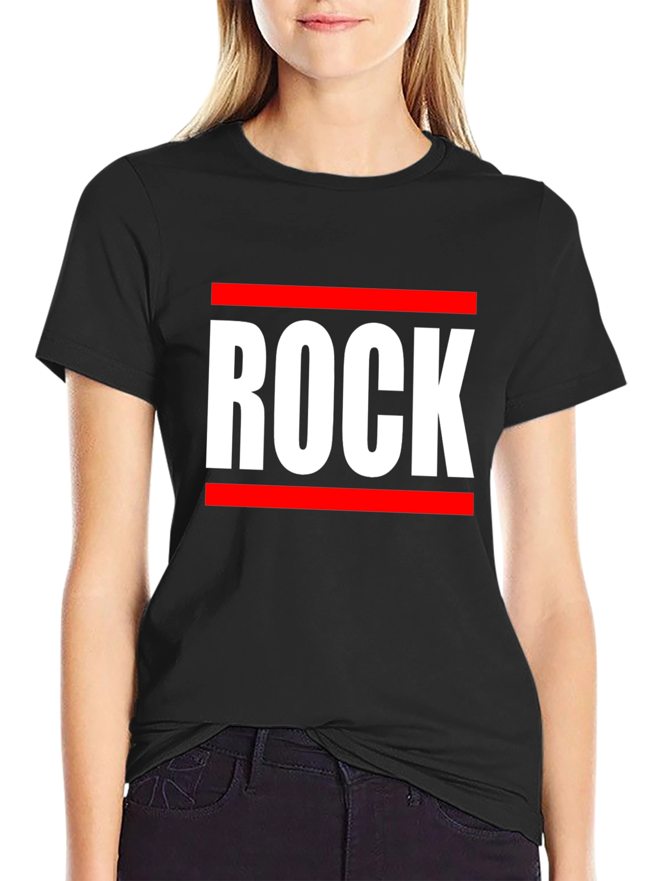 Black Rock Graphic Tee - Bold Statement T-Shirt view 2