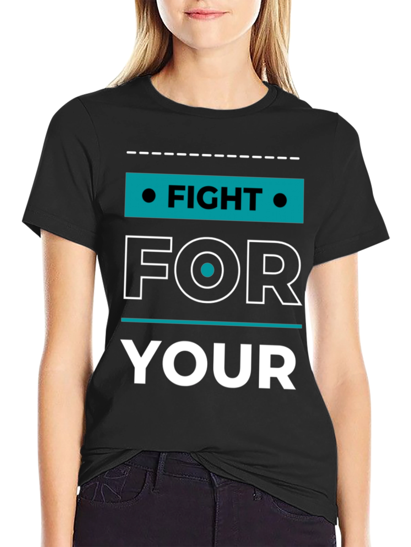 Black Fight For Your T-Shirt view 2