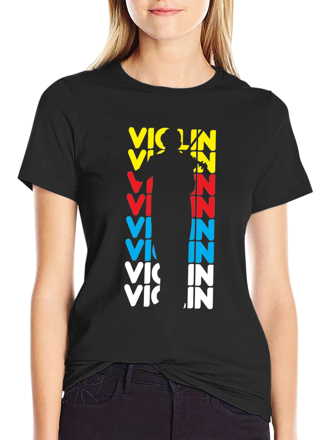 Black Violin Player Graphic T-Shirt view 2