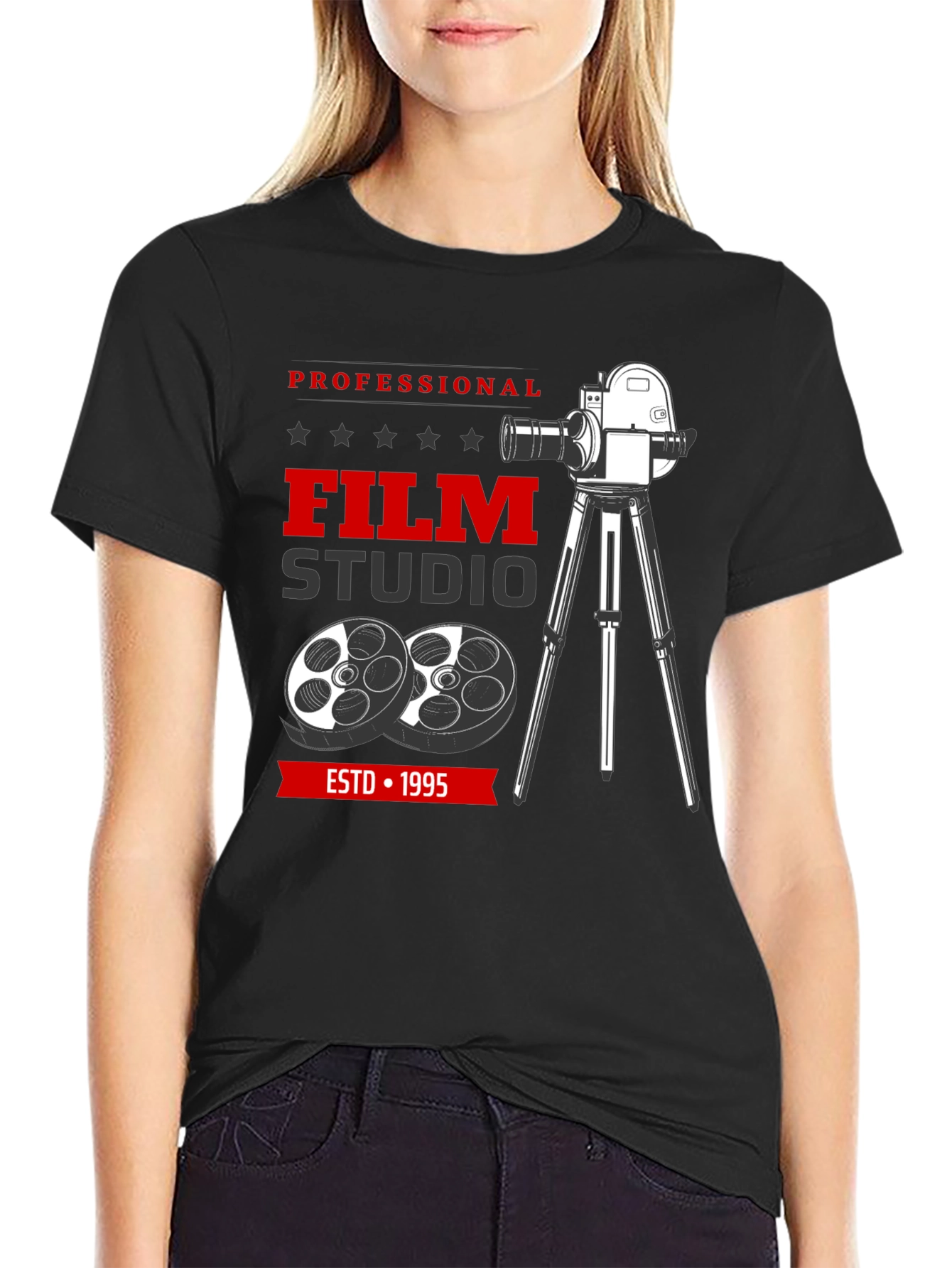 Black Professional Film Studio T-Shirt view 2