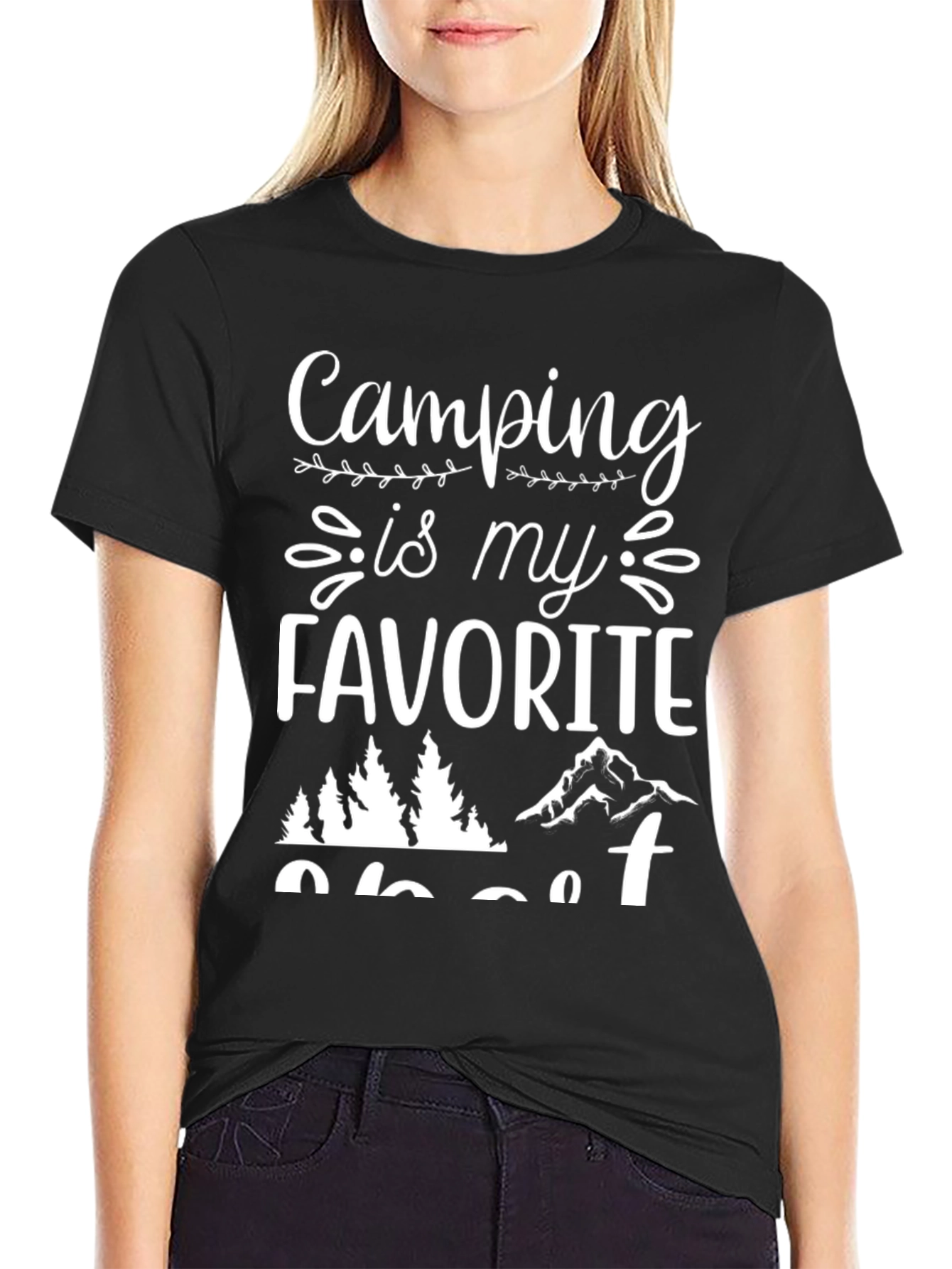 Black Camping is My Favorite Sport Black T-Shirt view 2
