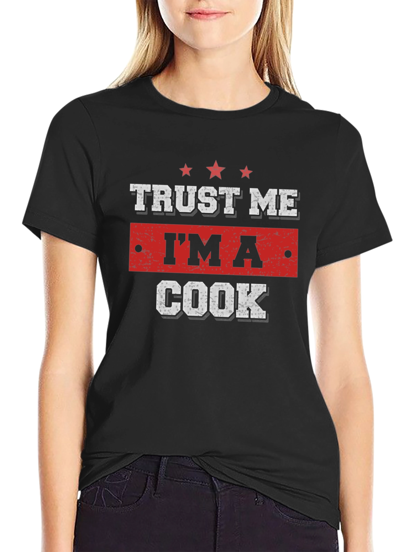 Black Trust Me I'm A Cook T-Shirt view 2