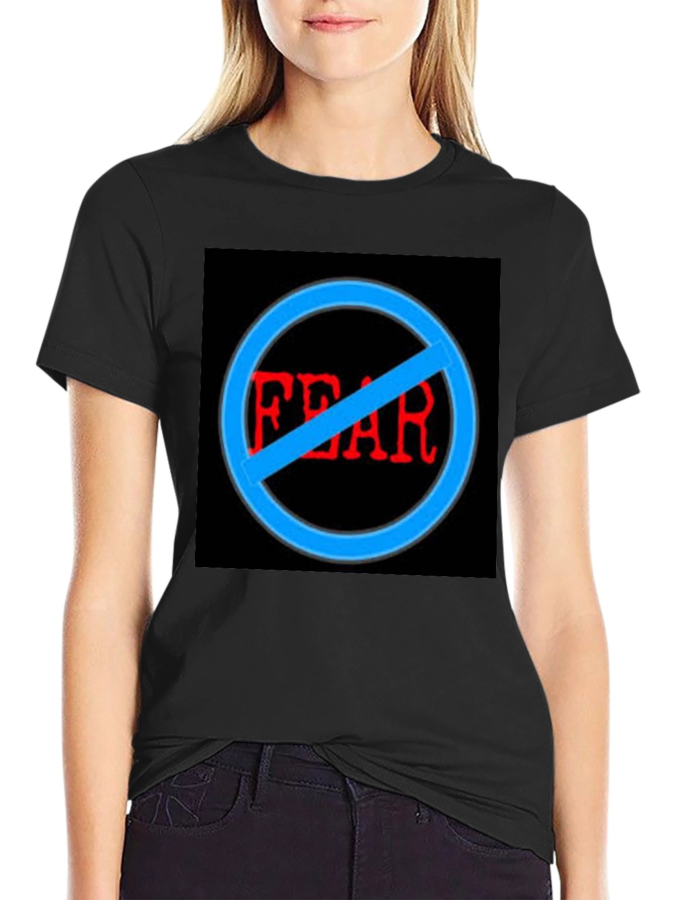 Black No Fear Graphic Black T-Shirt view 2