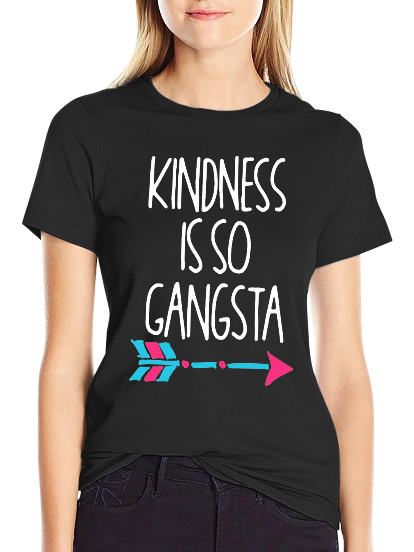 Black Kindness is So Gangsta Tee - Arrow Design view 2