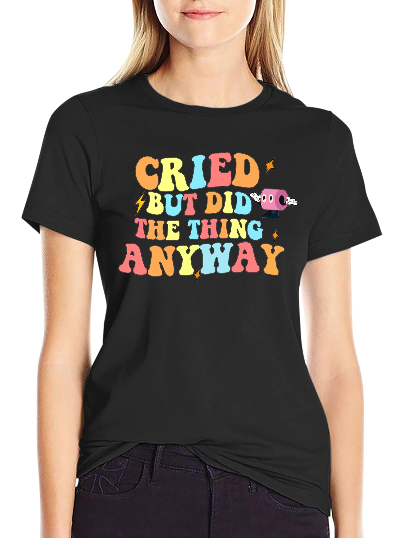 Black Cried But Did The Thing Anyway Graphic T-Shirt view 2