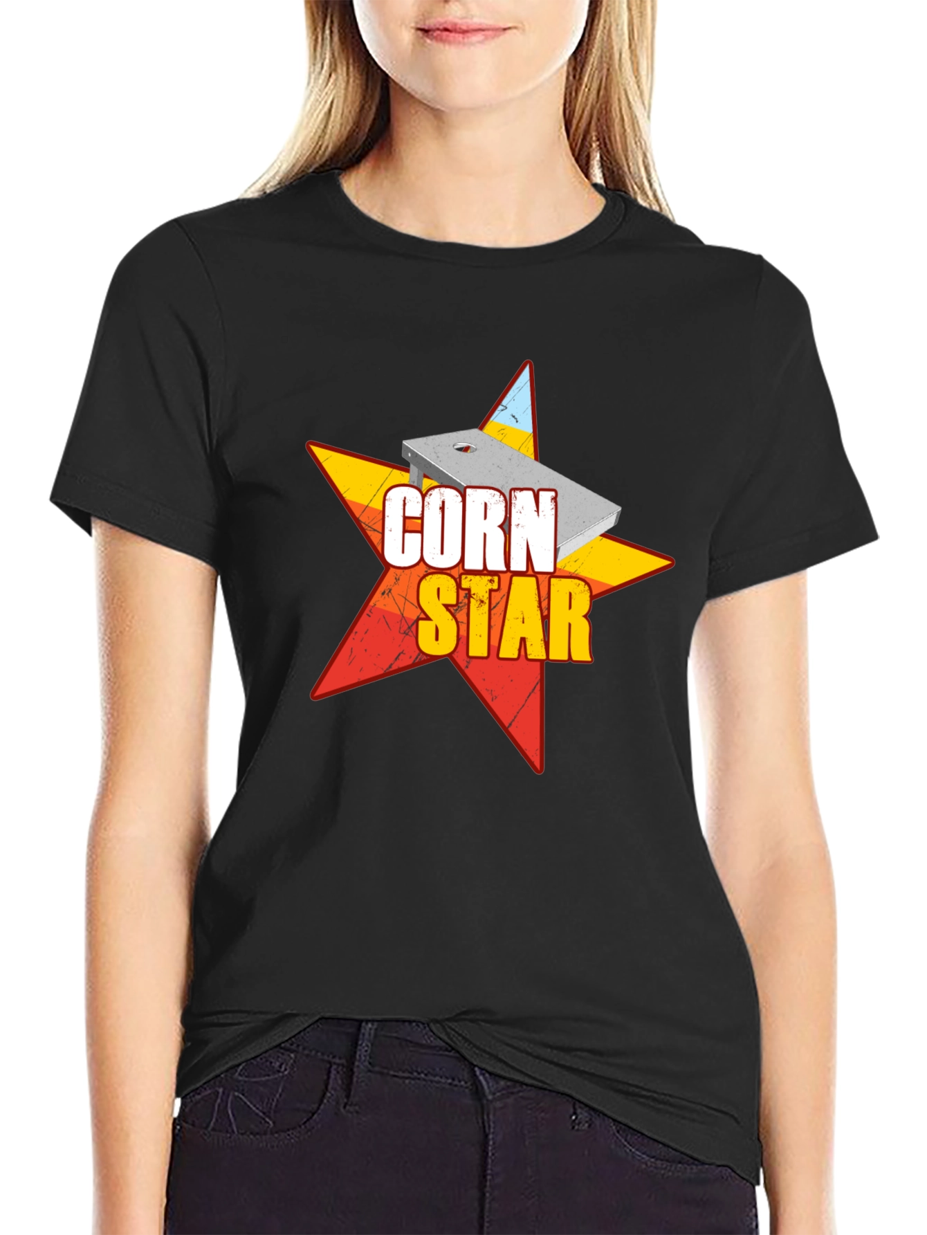 Black Corn Star Graphic T-Shirt view 2