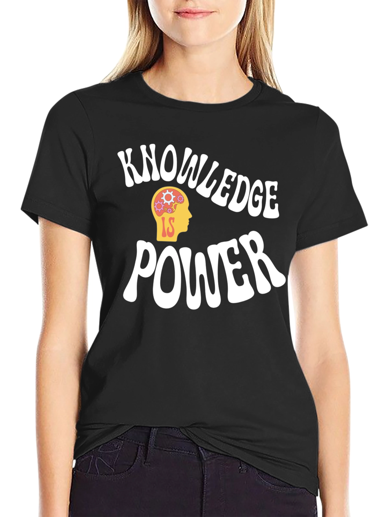 Black Knowledge is Power Graphic Tee - Black view 2