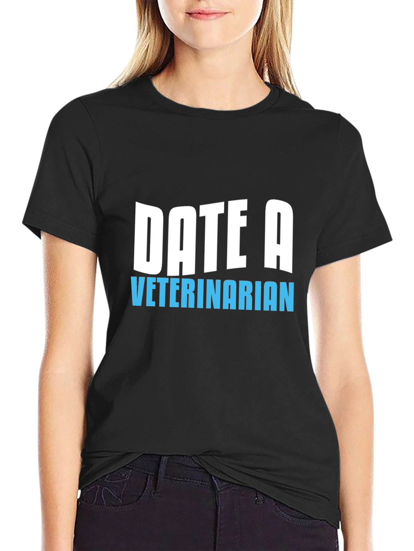 Black Date A Veterinarian Graphic Tee view 2